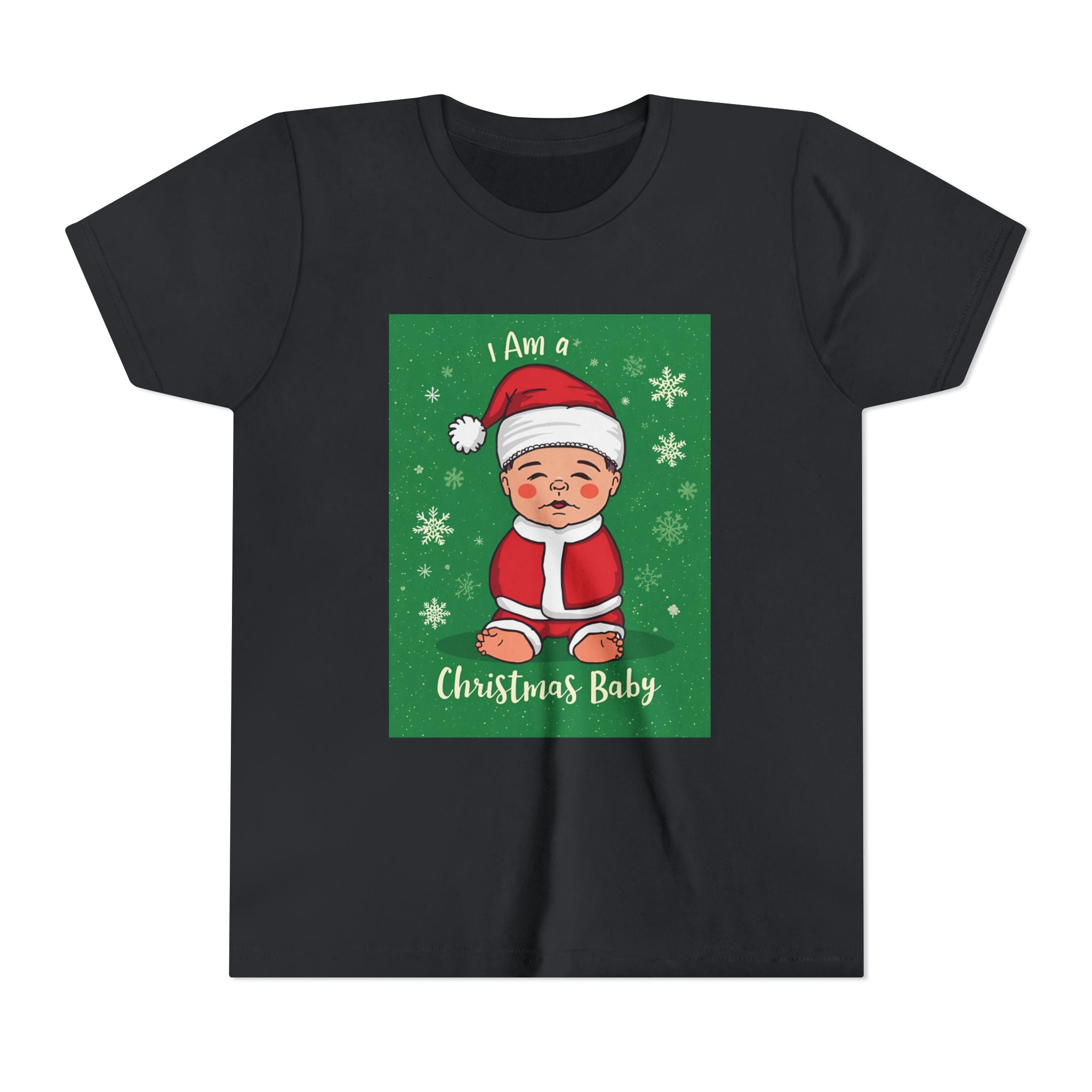 I Am A Christmas Baby Youth Short Sleeve Tee