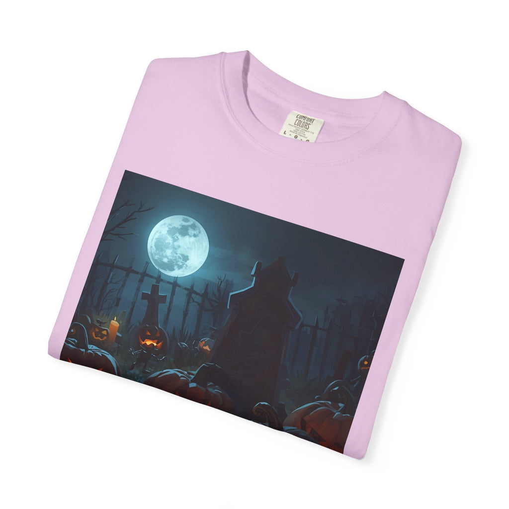 Scary Halloween Pumpkin Unisex Garment-Dyed T-shirt