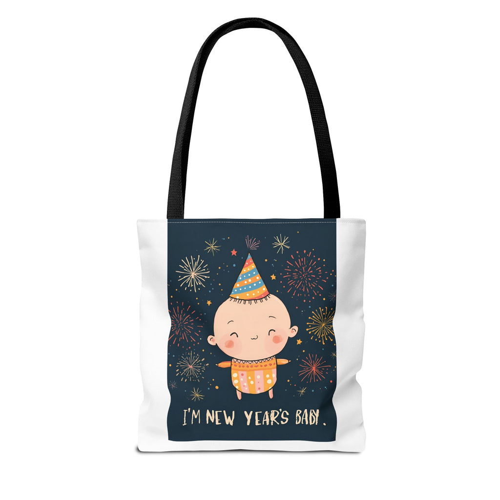 New Year's Baby Tote Bag, Cute Baby Bag, Holiday Gift, Party Essential, Fun Life Accessory, Festive Shopping Bag, New Year's Celebration