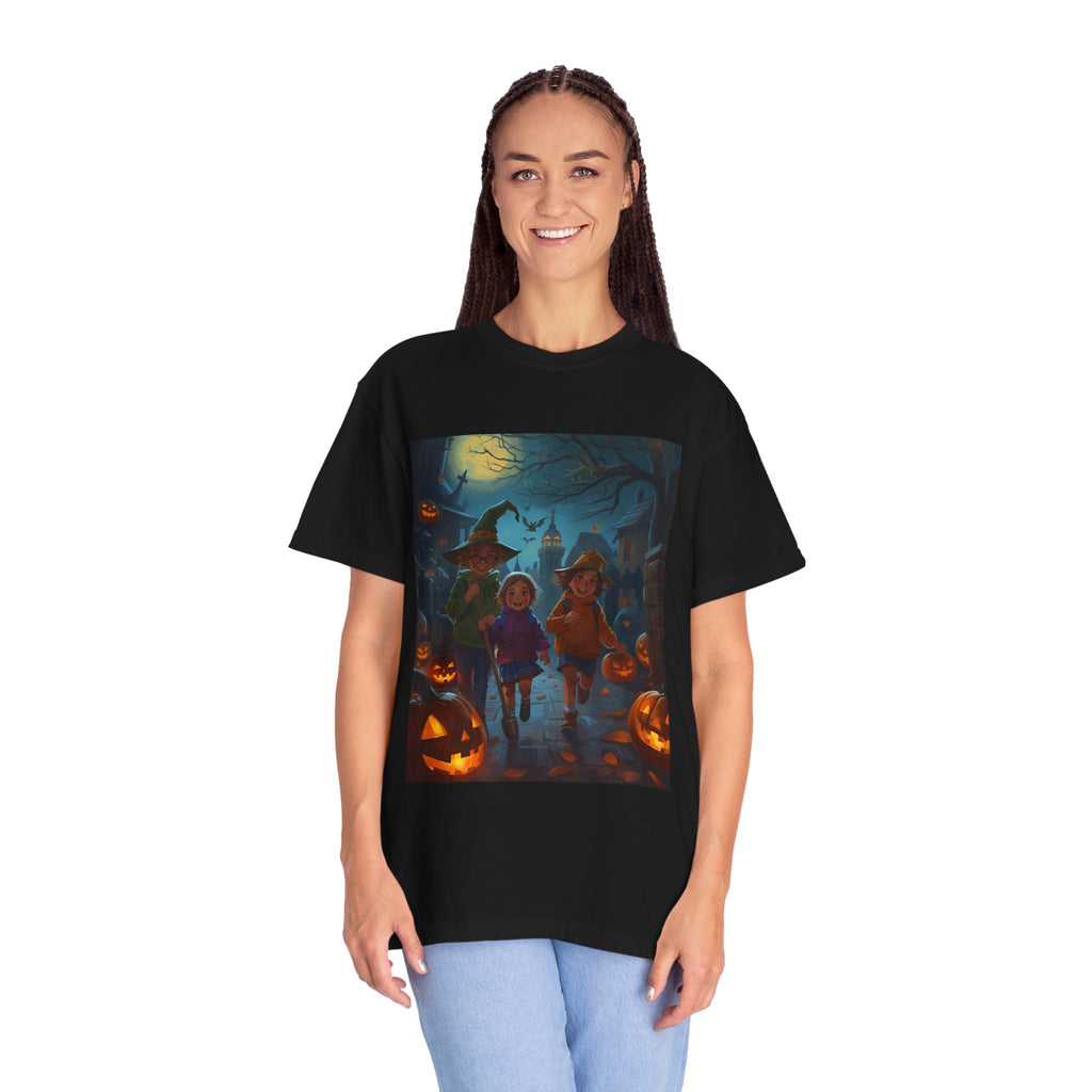 Spooky Halloween Unisex T-Shirt, Trick or Treat, Fall Festivities, Cozy Comfort, Perfect for Halloween Parties, Gift for Friends