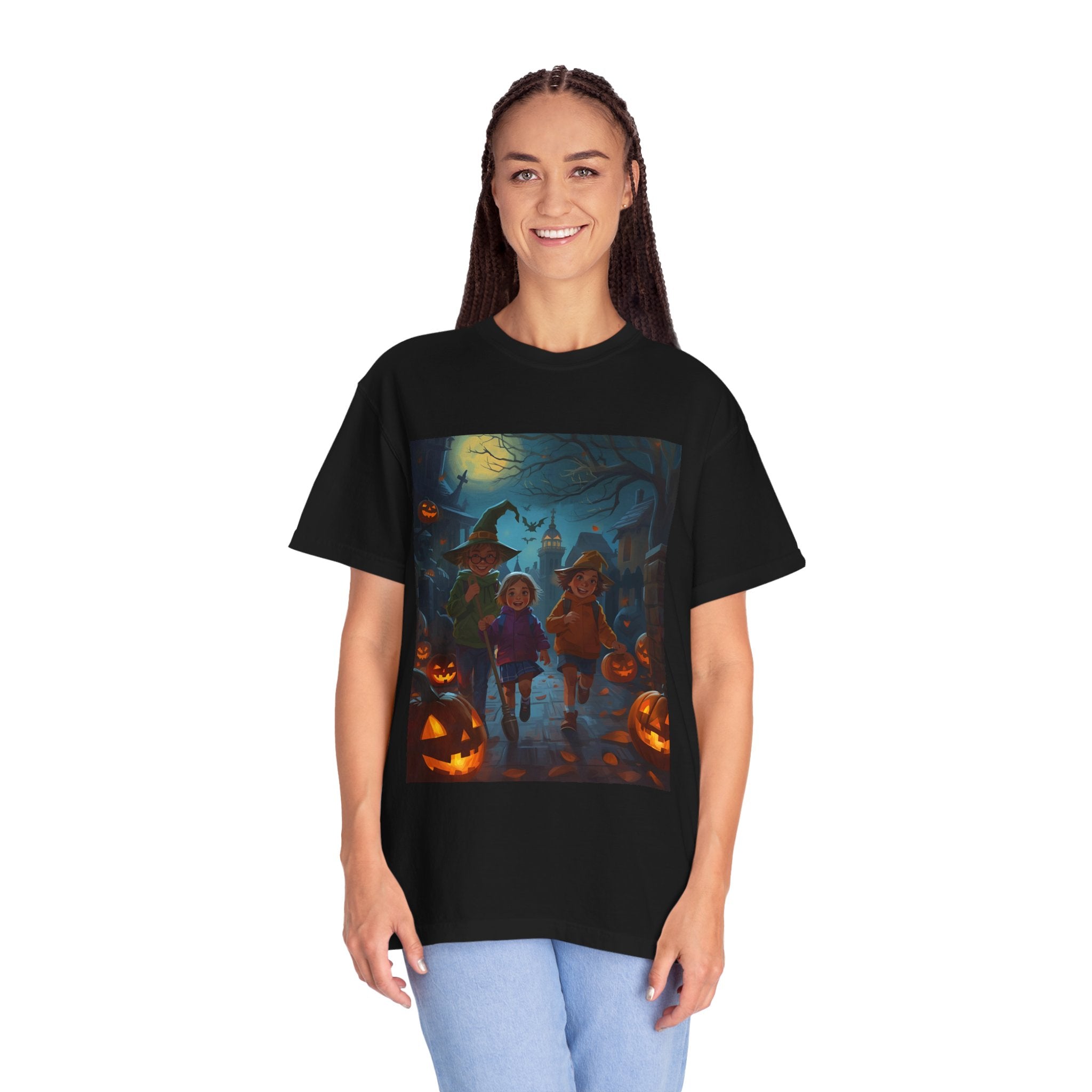 Spooky Halloween Unisex T-Shirt, Trick or Treat, Fall Festivities, Cozy Comfort, Perfect for Halloween Parties, Gift for Friends