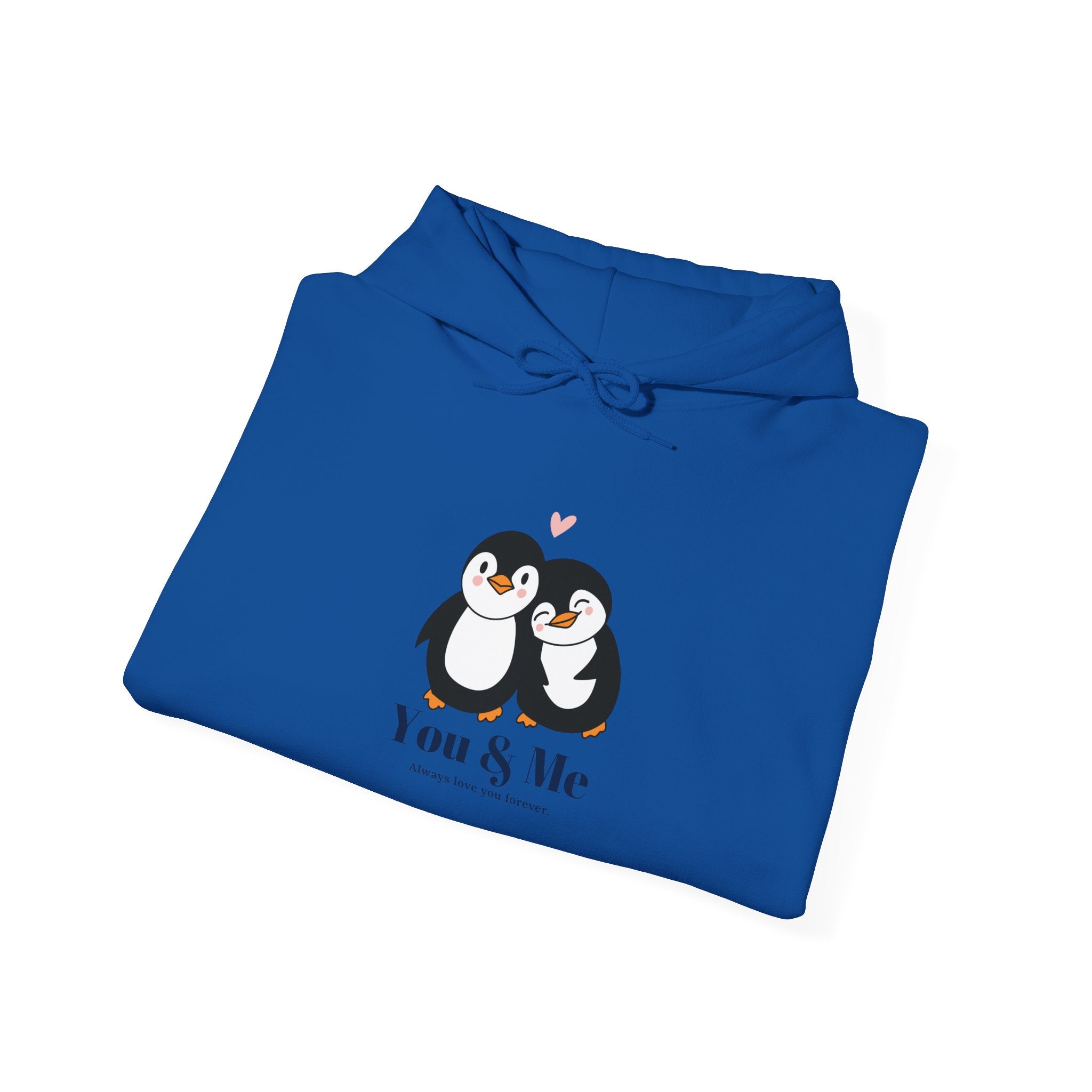 Penguin Love Hoodie with Heart - Cozy Winter Wear for Couples, Perfect Gift for Valentine's Day, Anniversary, Cute Sweatshirt, [...]
