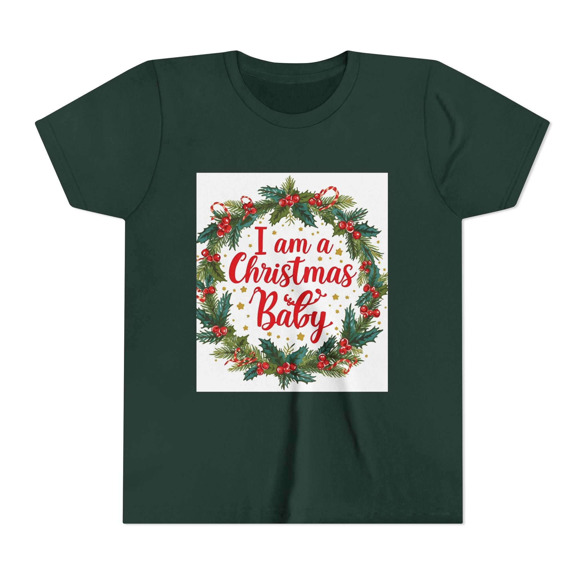 I Am A Christmas Baby Youth Short Sleeve Tee