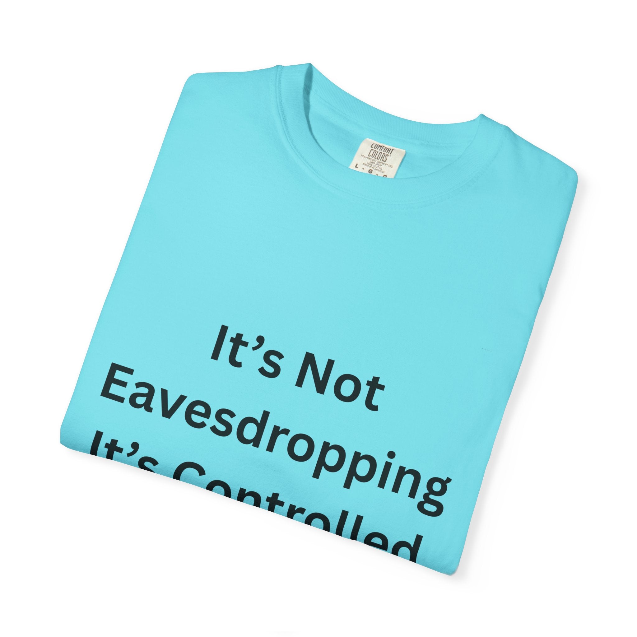 It's Not Eavesdropping, It's Controlled Over Hearing Funny Quote Unisex T-Shirt, Humor Tee, Casual Wear, Gift for Friends, Eavesdropping Shirt, Conversation Starter
