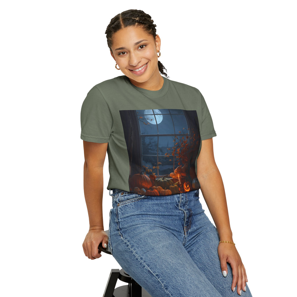 Spooky Autumn Pumpkin Vibes Halloween T-Shirt, Casual Fall Tee, Unisex Graphic Shirt, Pumpkin Lover Gift, Cozy Seasonal Apparel