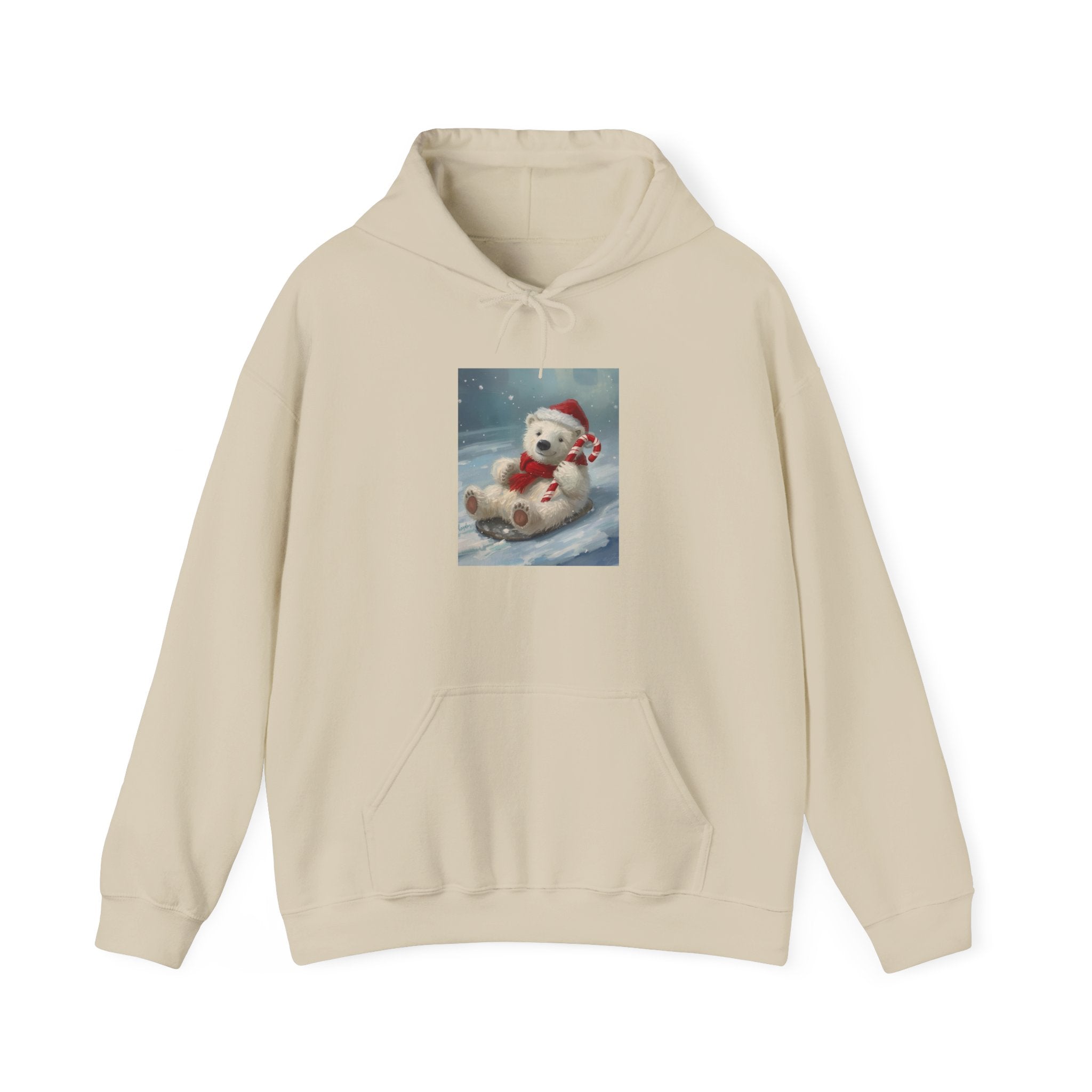 Cozy Holiday Bear Hoodie, Cute Winter Sweatshirt, Christmas Gift, Unisex Sweater, Warm Apparel for Winter Fun