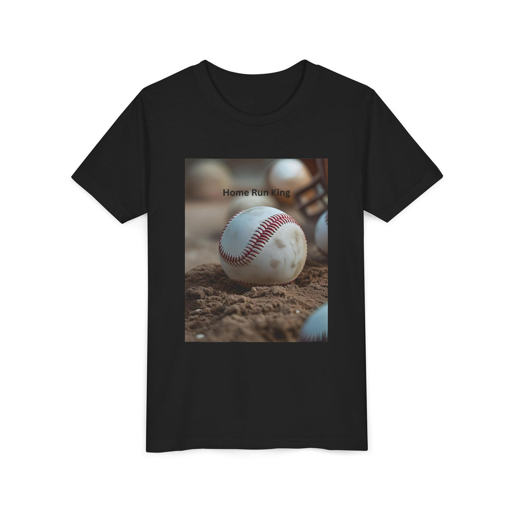 Home Run King Youth Tee, Baseball Shirt, Kids Sports Apparel, Gift for Young Athletes, Perfect for Birthdays, Sports Events, Team Spirit