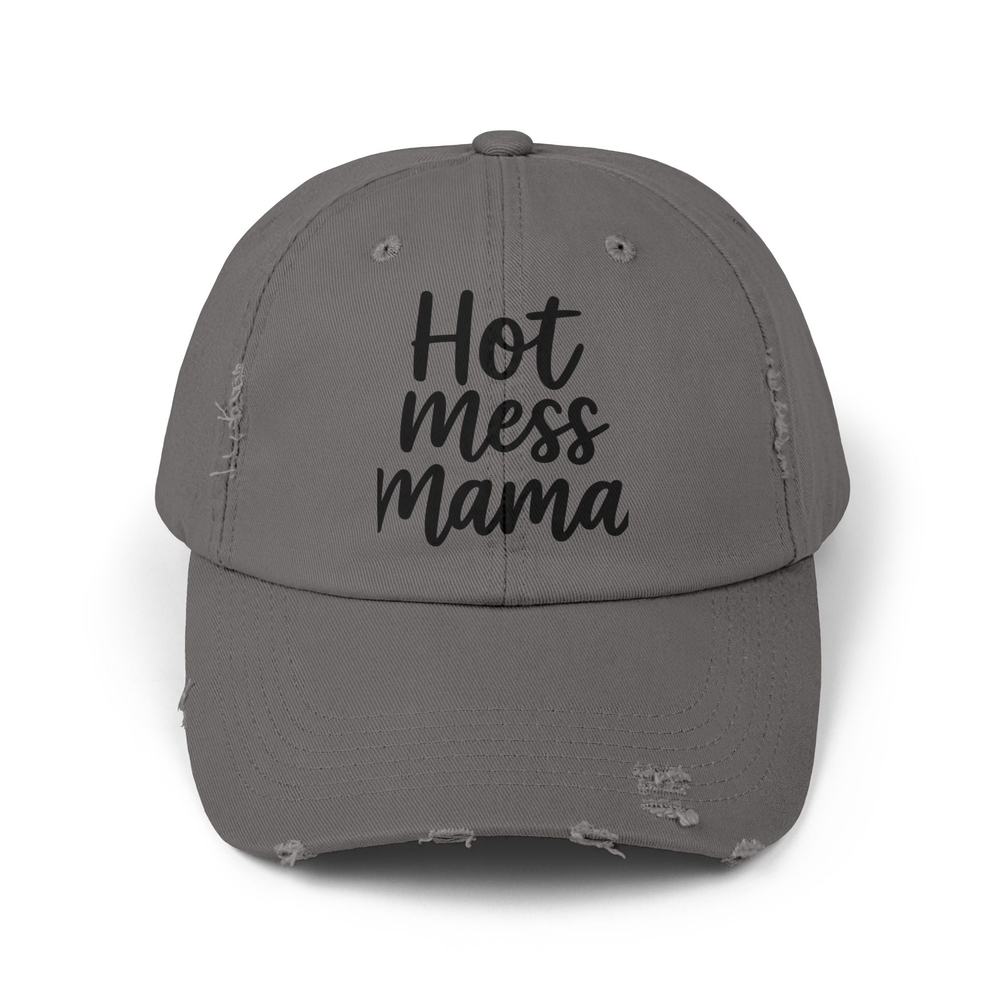 Mama Mode Hot Mess Mama Distressed Cap — Funny Mom Baseball Hat