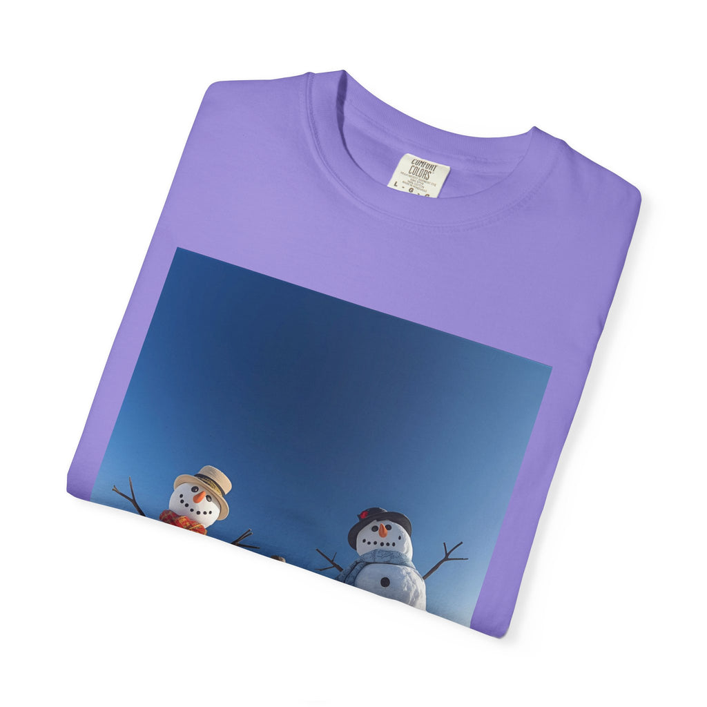 Festive Christmas Snowman Winter T-Shirt | Cozy Unisex Tee for Holiday Celebrations, Winter Apparel, Christmas Gift, Snow Fun