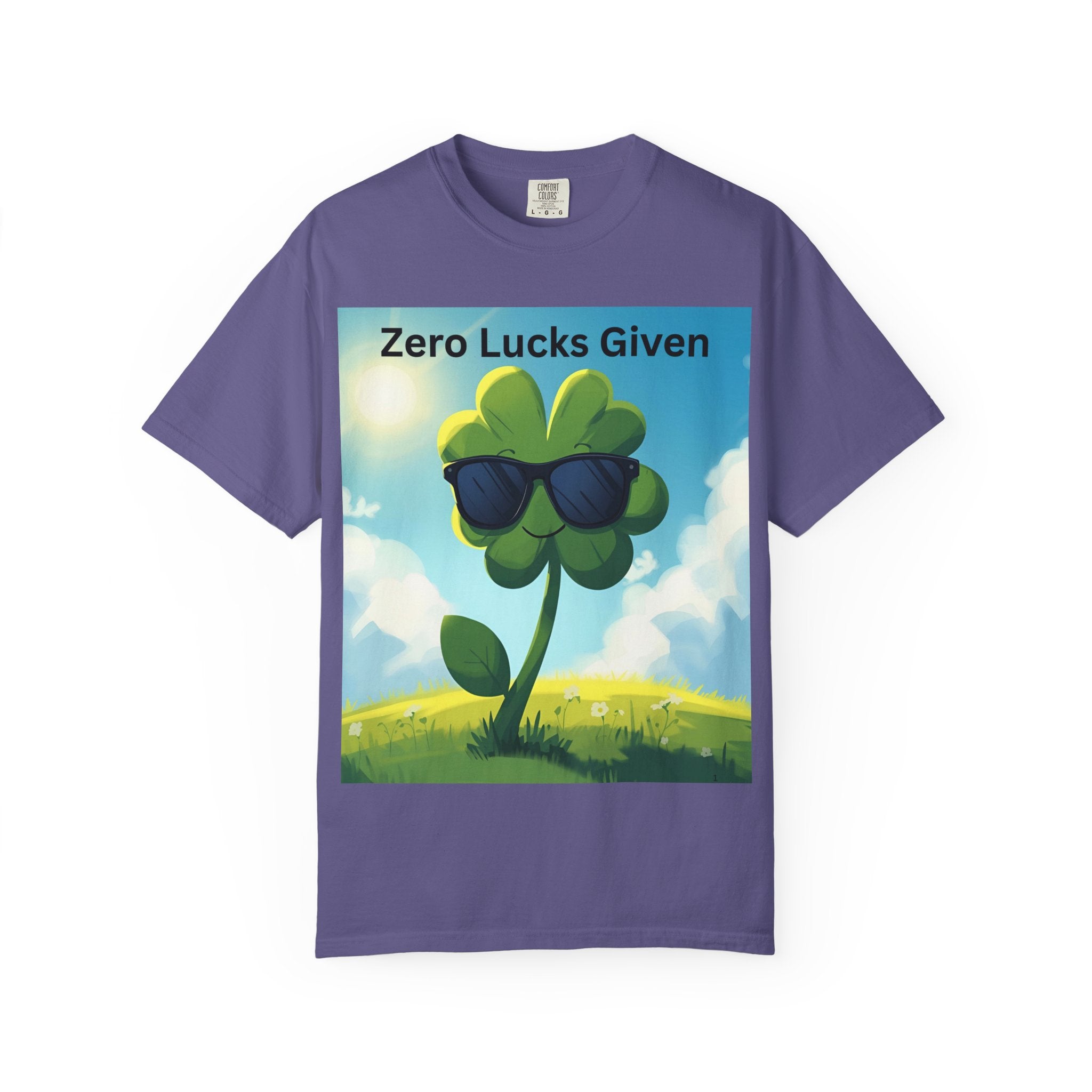 Zero Lucks Given T-Shirt, Fun Graphic Tee, Unisex Casual Shirt, St. Patrick's Day Gift, Lucky Charm Apparel, Summer Outfit