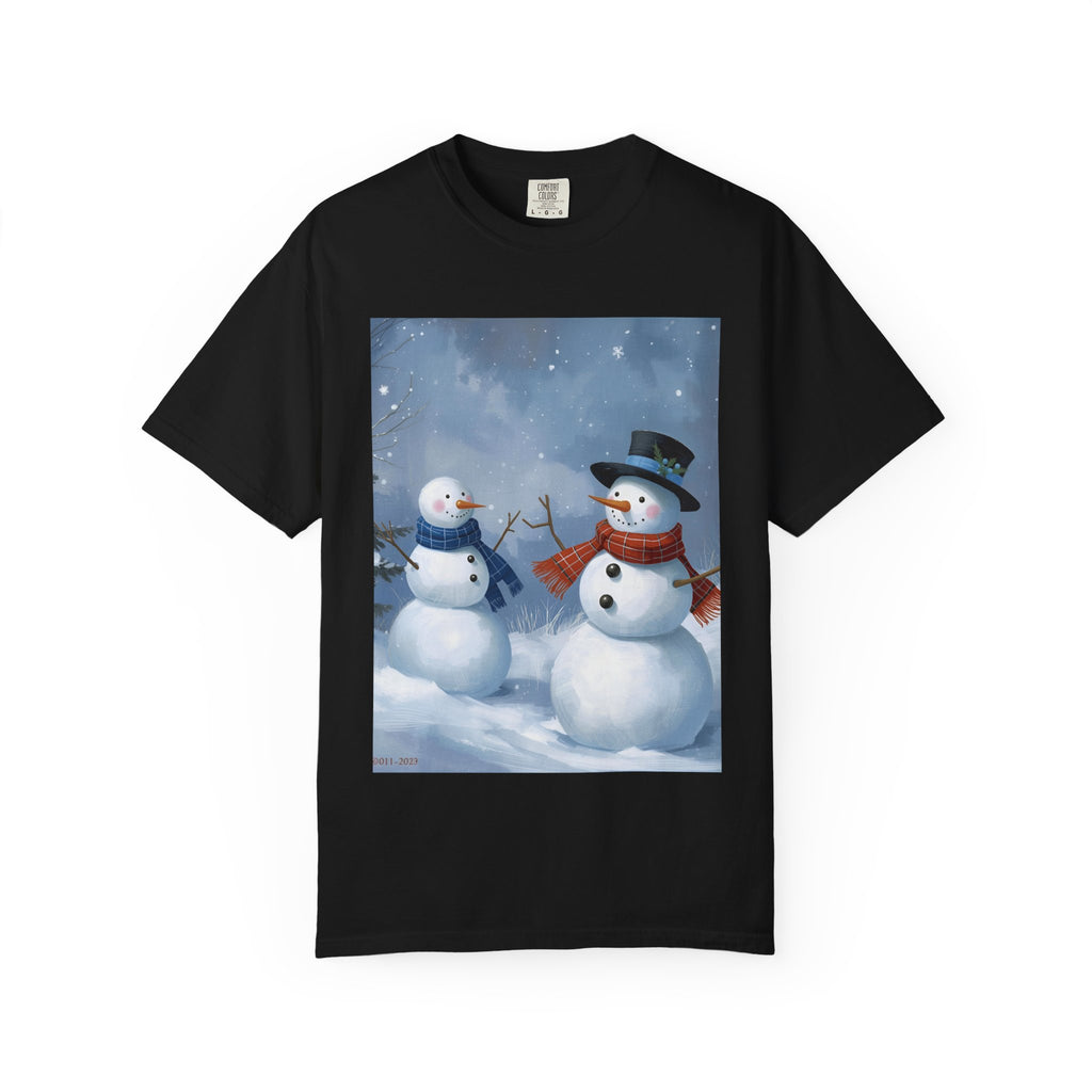 Christmas Snowman Family T-Shirt, Holiday Gift, Cozy Tee, Unisex Snowman Shirt, Festive Apparel, Winter Celebration Wear