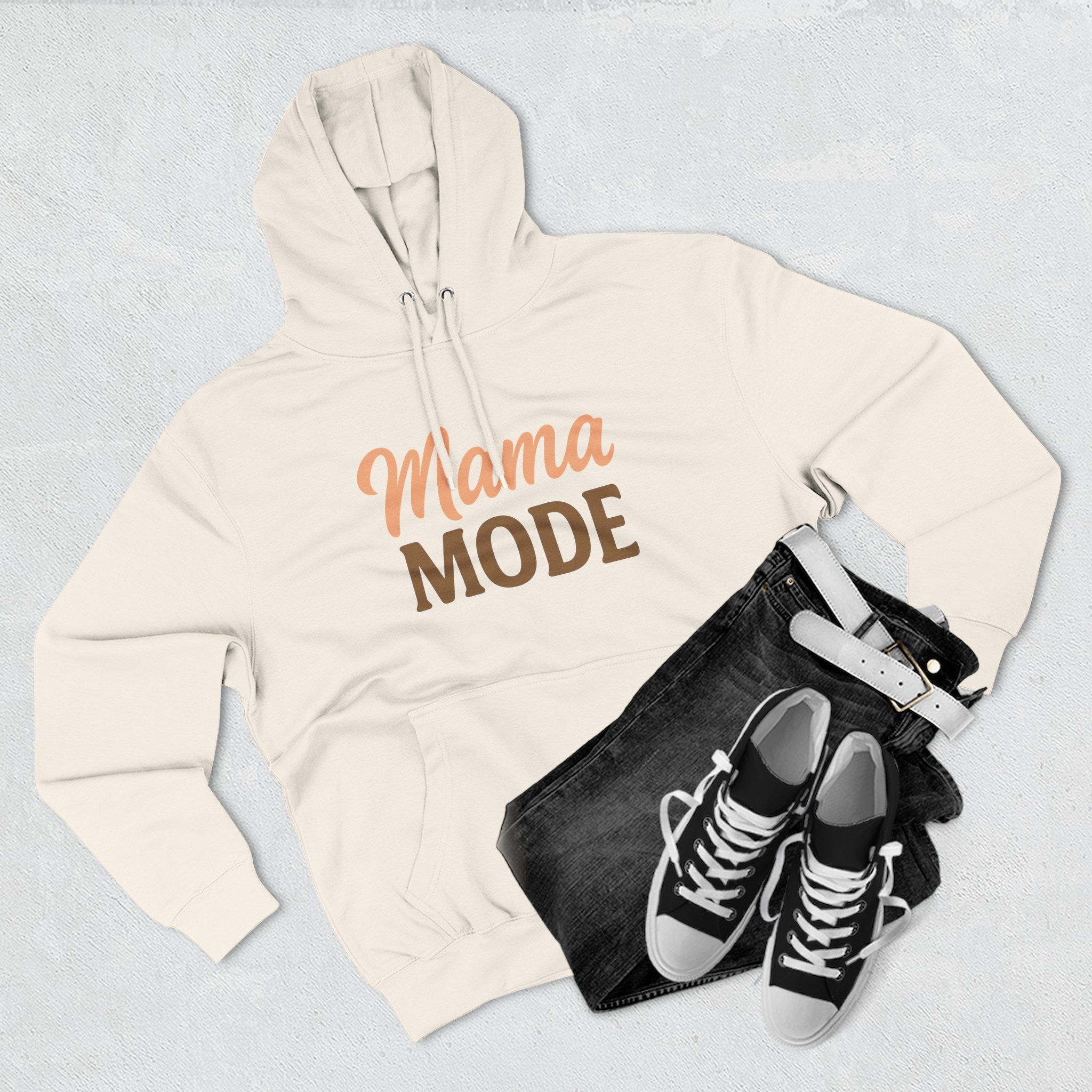 Mama Mode Hoodie — Cozy Casual Fleece Sweatshirt for Moms