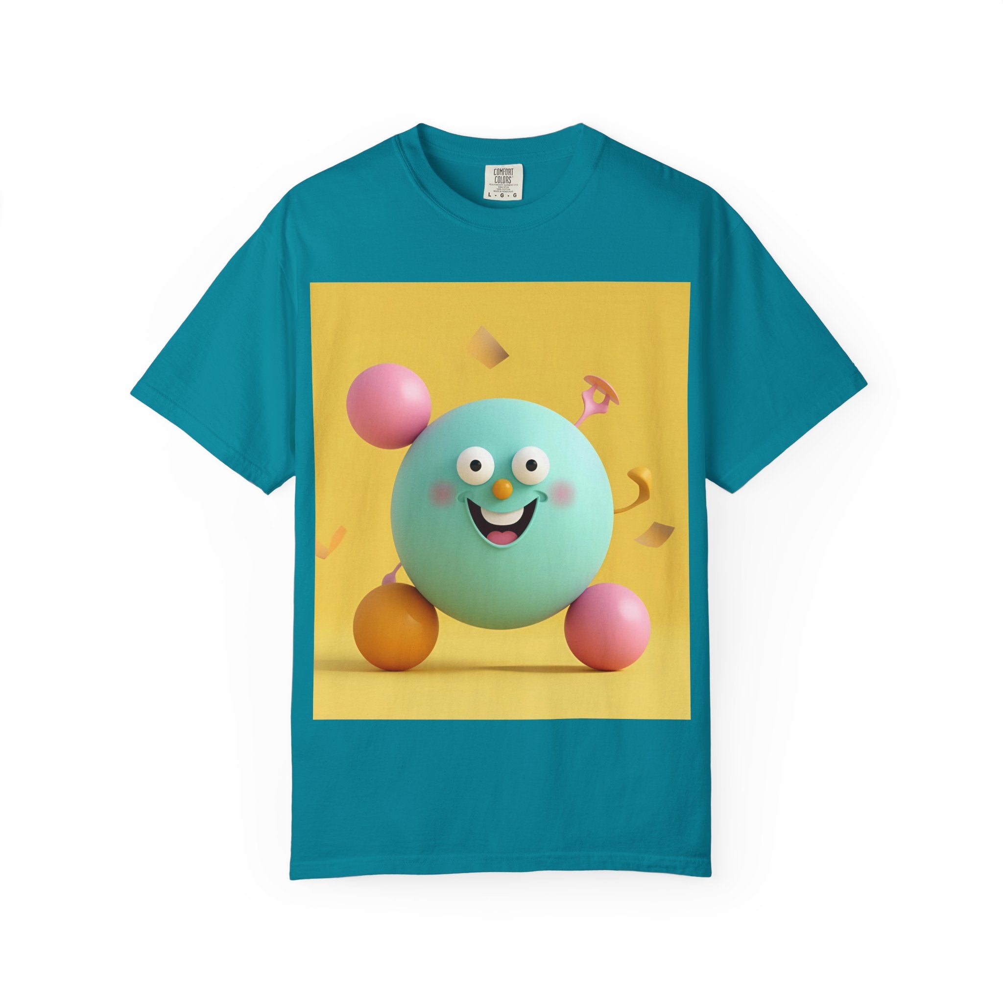 Playful Colorful Cartoon T-Shirt, Fun Graphic Tee, Summer Casual Wear, Gift for Kids and Adults, Birthday Party Outfit, Unique Design