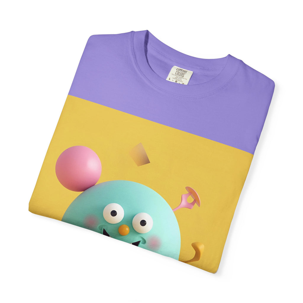 Playful Colorful Cartoon T-Shirt, Fun Graphic Tee, Summer Casual Wear, Gift for Kids and Adults, Birthday Party Outfit, Unique Design