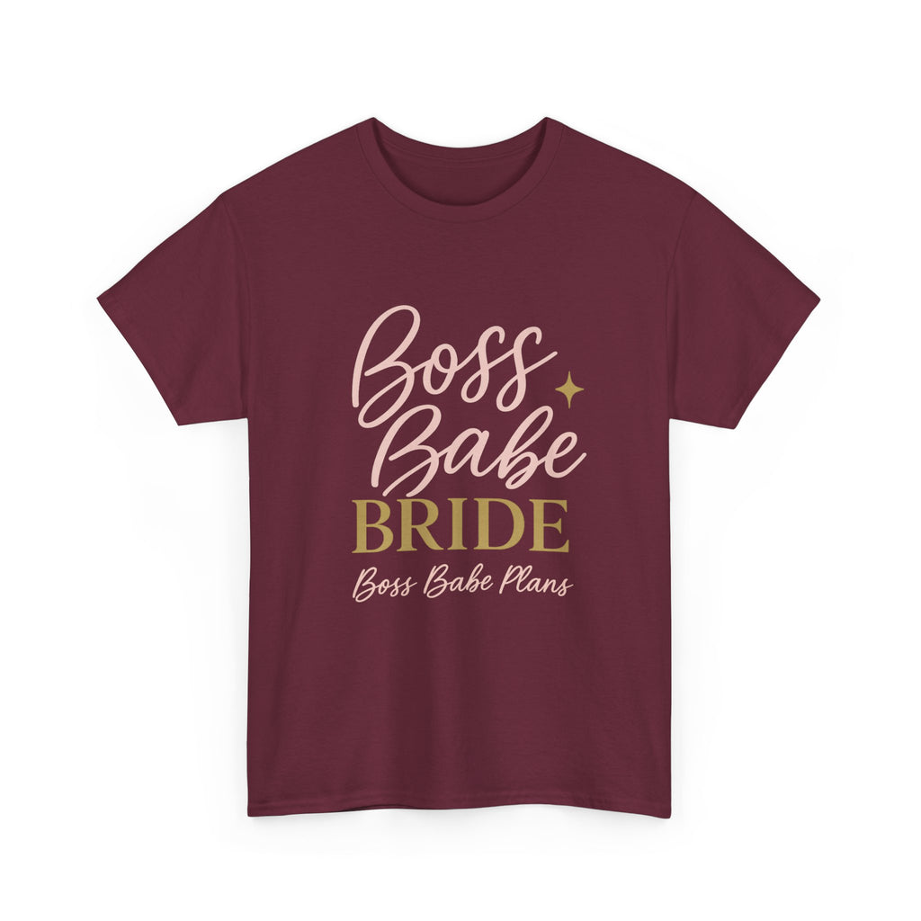 Boss Babe Plans Bride Tee - Unisex Heavy Cotton T-Shirt for Future Brides