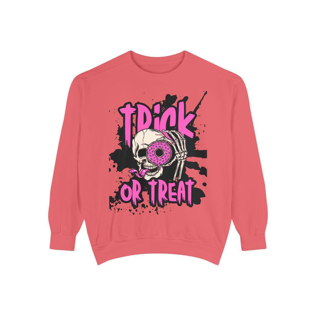 Trick or Treat Skull Unisex Garment-Dyed Sweatshirt