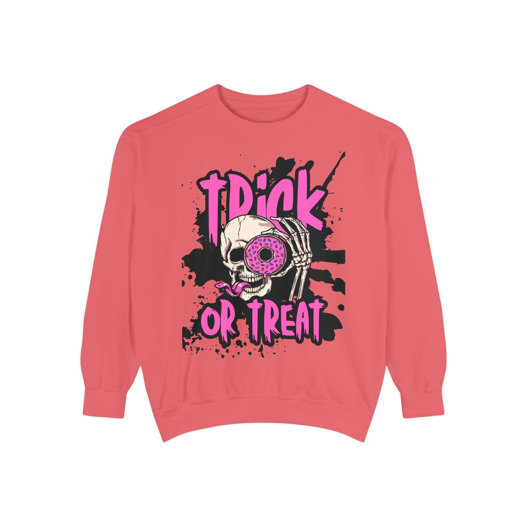 Trick or Treat Skull Unisex Garment-Dyed Sweatshirt