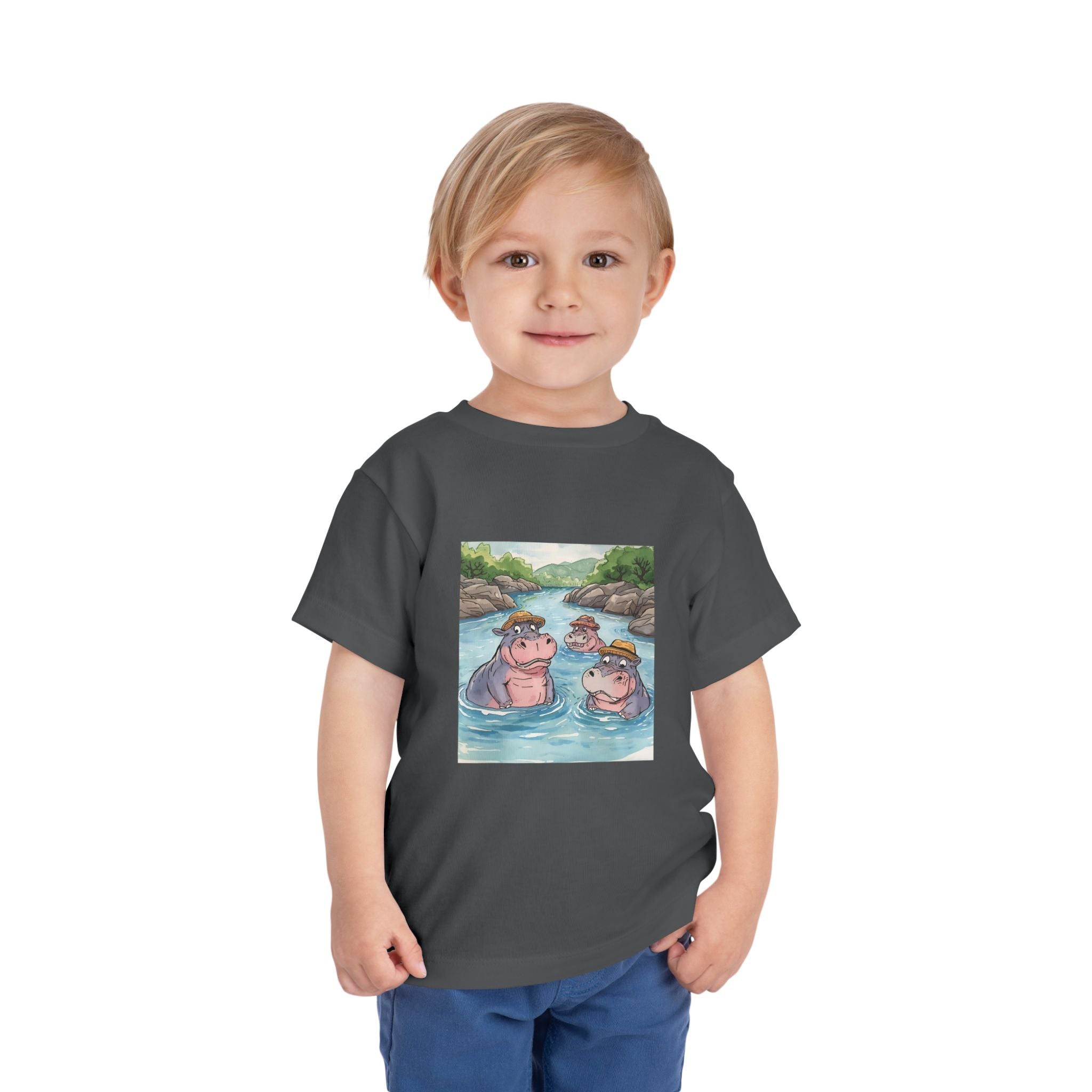 Hippo Cute Toddler Short Sleeve Tee