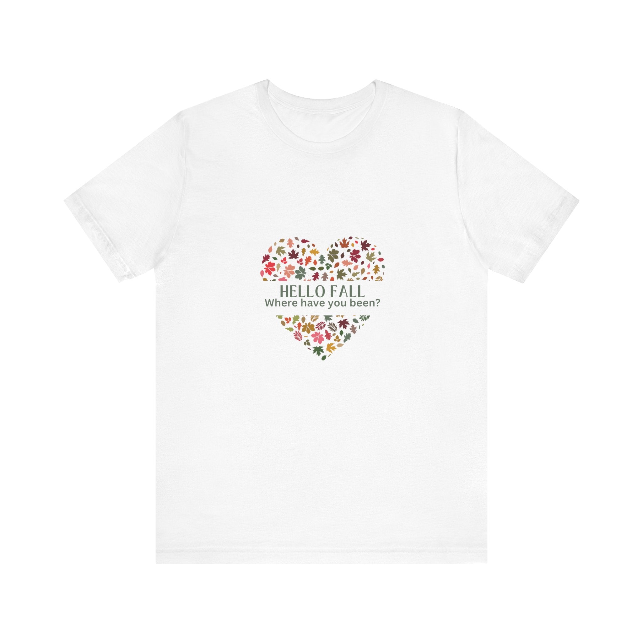 Fall Floral Short Sleeve Tee, Perfect for Autumn, Hello Fall T-Shirt, Seasonal Apparel, Nature Lover Gift, Cozy Autumn Wear