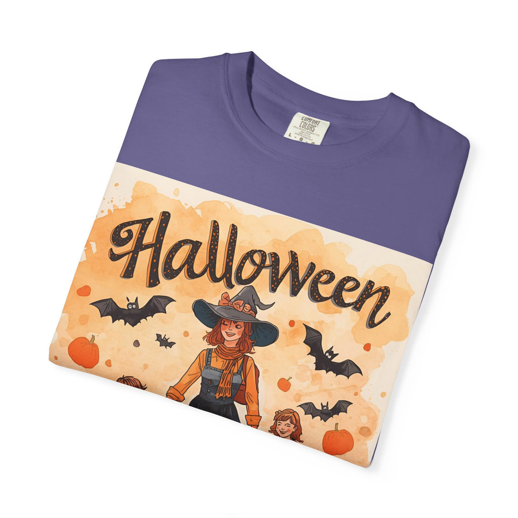Halloween Themed Mom And Children Unisex T-shirt, Spooky Family Shirt, Fall Apparel, Halloween Costume Tee, Handcrafted Halloween Gift