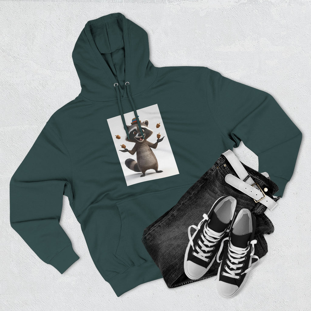 Raccoon Three-Panel Fleece Hoodie