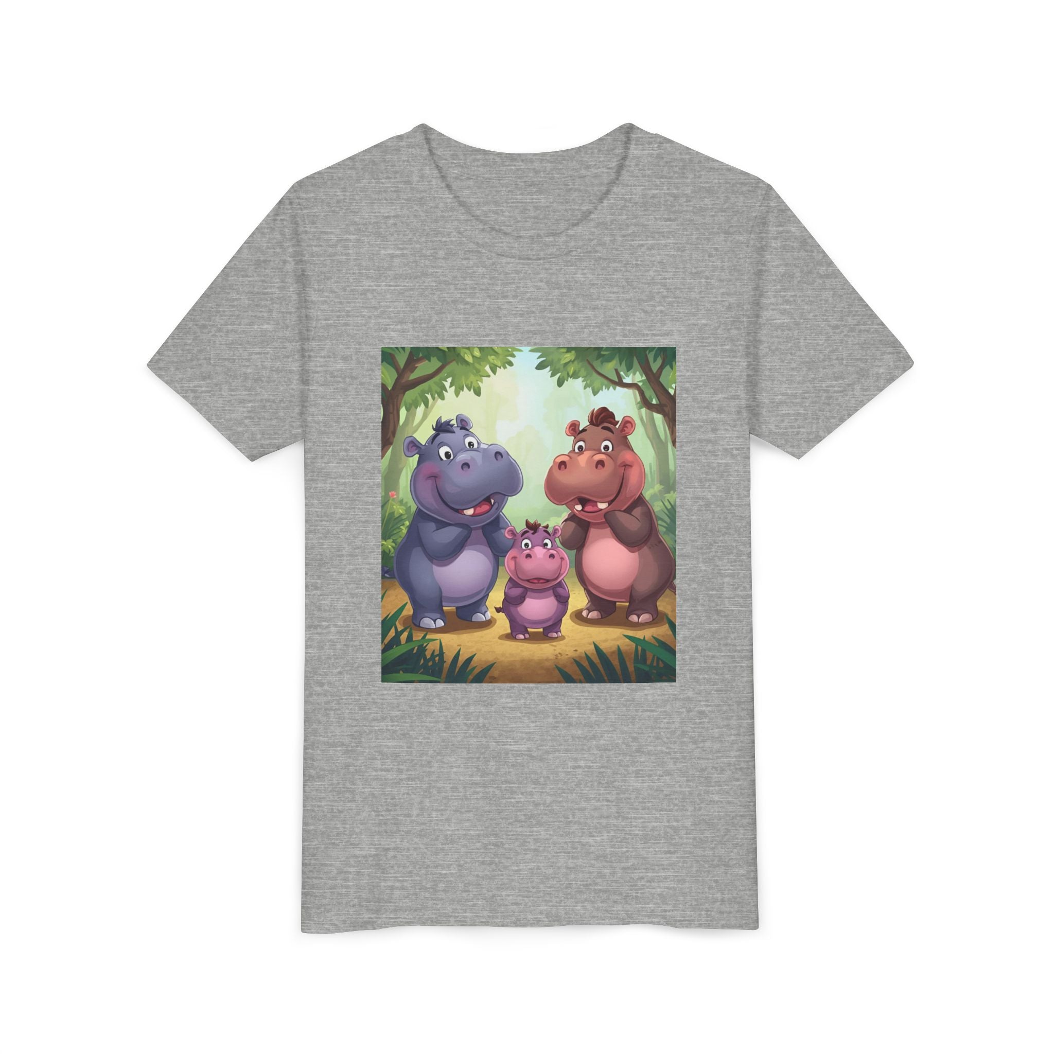 Hippo Cute Youth Short Sleeve Tee