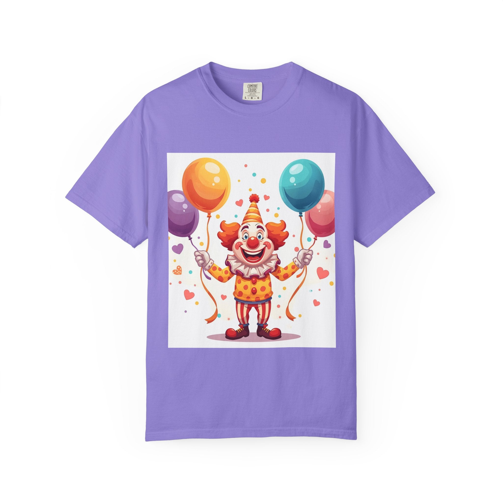 Colorful Clown Balloon T-Shirt, Fun Graphic Tee, Unisex party shirt, Circus themed apparel, Birthday gift for kids