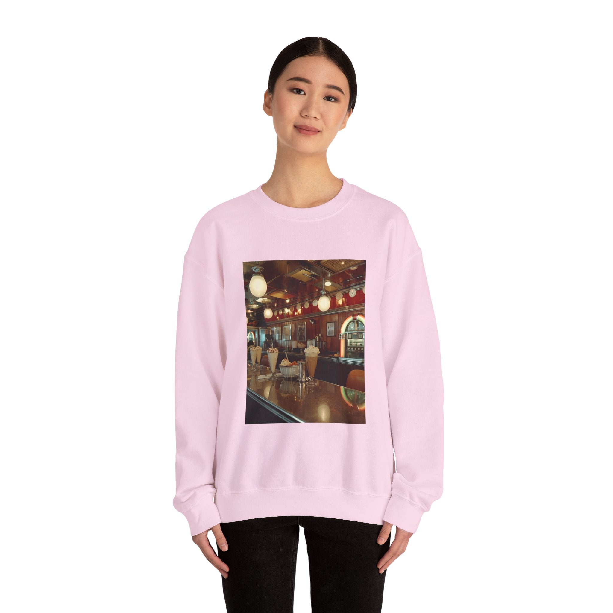 Cozy Café Vibes Sweatshirt, Unisex Crewneck, Coffee Lover Gift, Retro Coffee Shop Aesthetic, Perfect for Fall, Great for Lounging