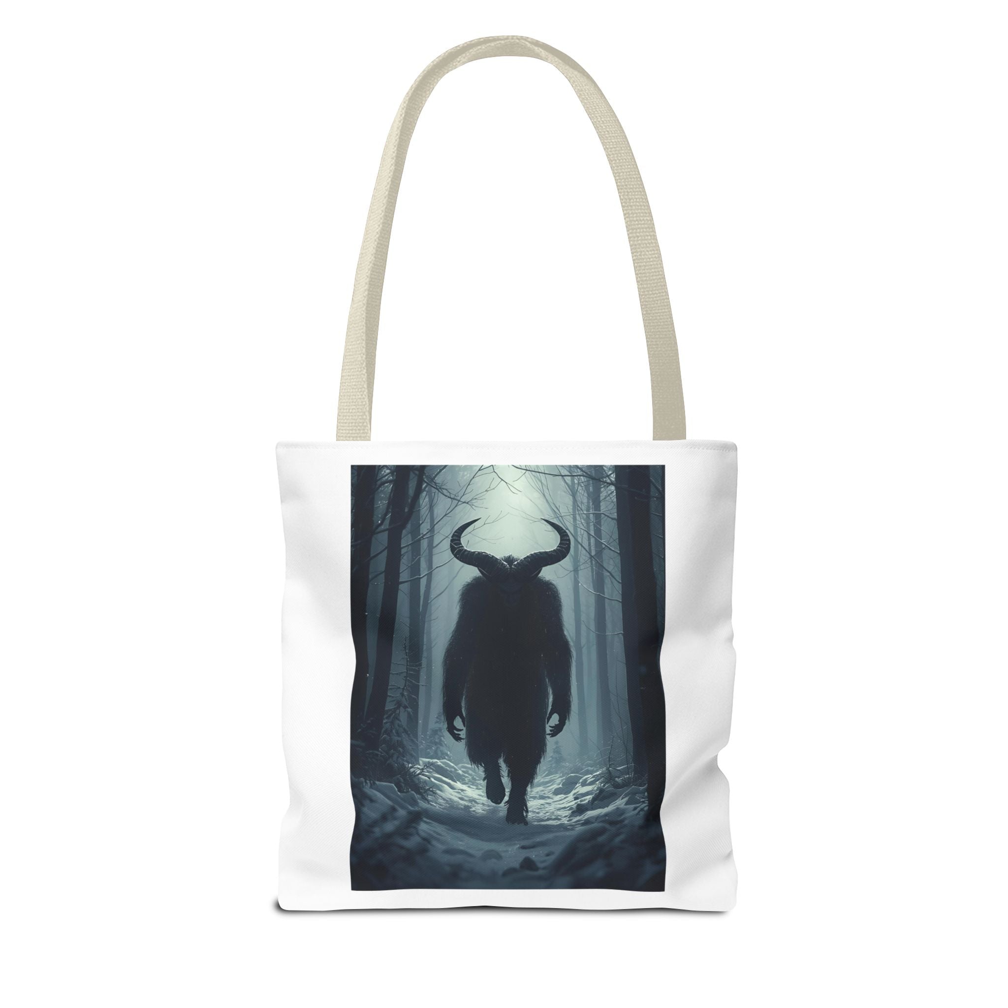 Spooky Forest Mythical Creature Tote Bag, Unique AOP Tote, Forest Design Bag, Eco-Friendly Shopping Bag, Gift for Nature Lovers, Stylish Carryall