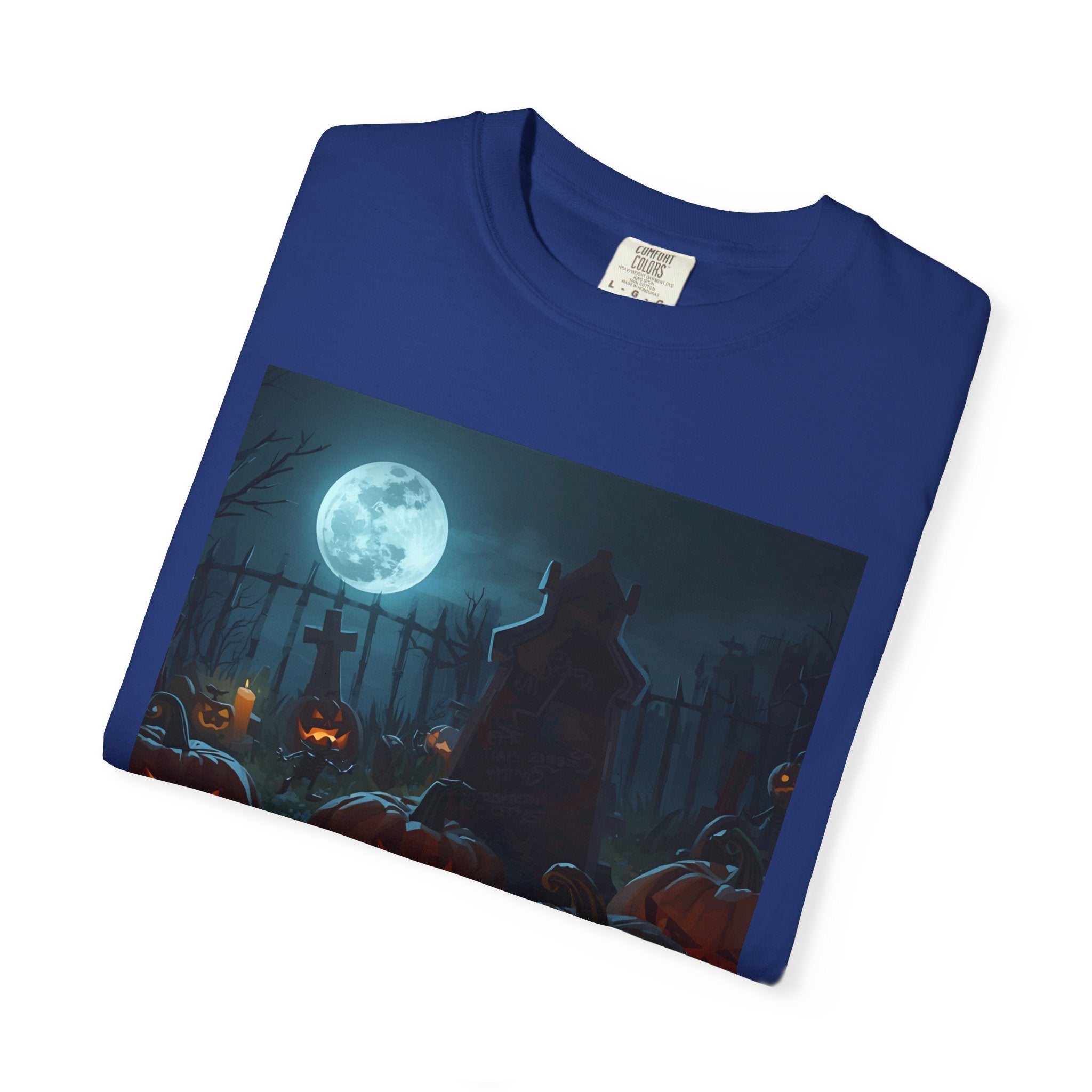Scary Halloween Pumpkin Unisex Garment-Dyed T-shirt