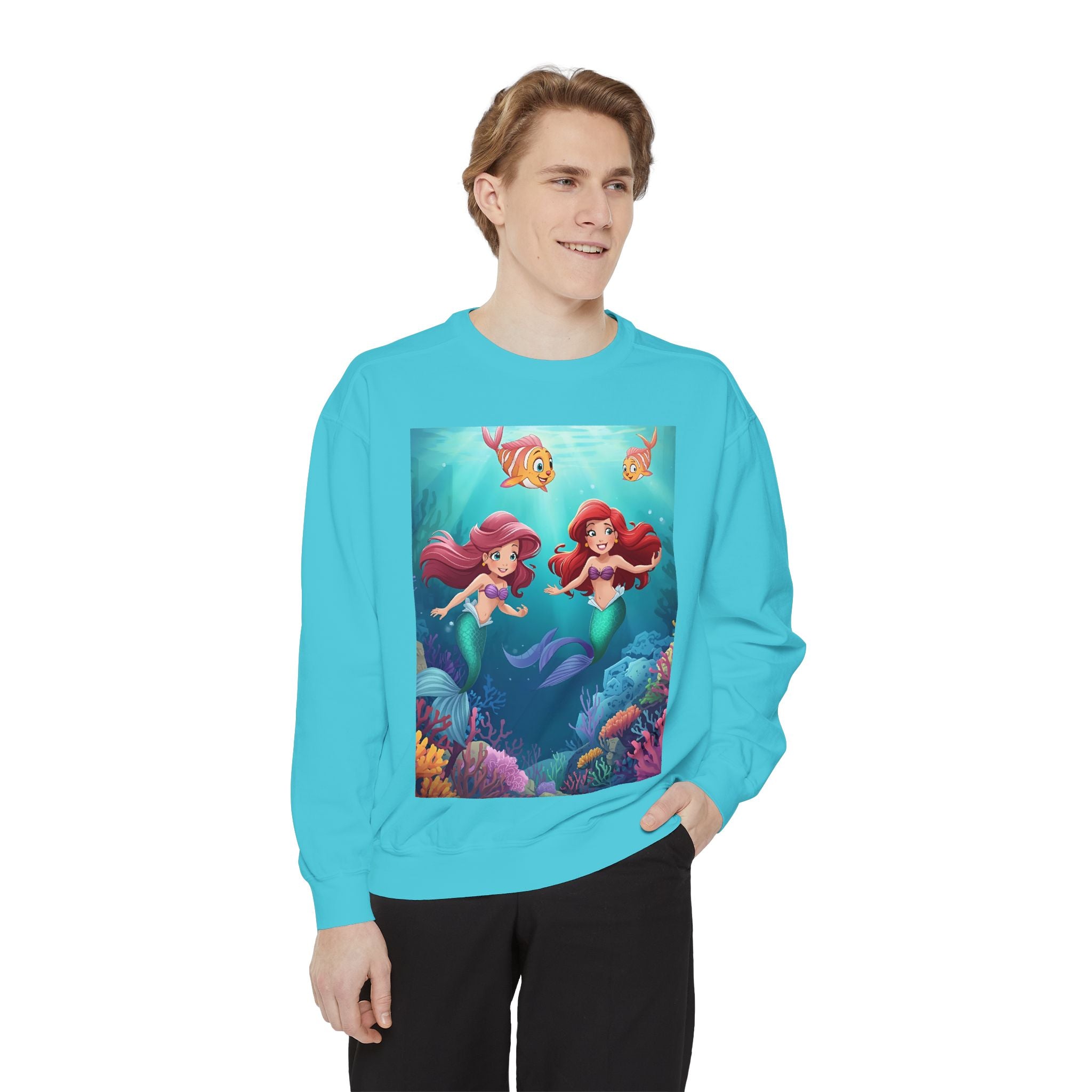 Mermaid Unisex Garment-Dyed Sweatshirt