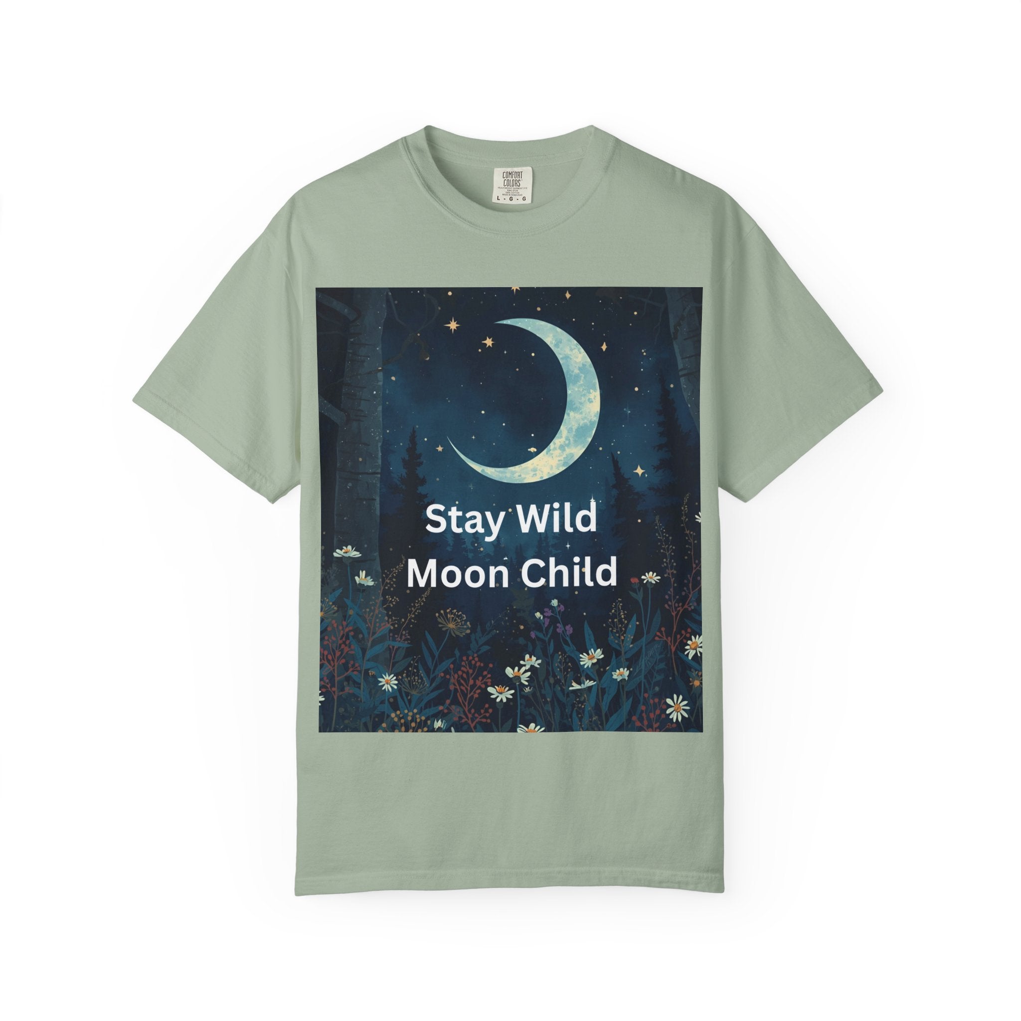 Unisex Stay Wild Moon Child T-Shirt, Stay Wild Graphic Tee, Boho Style Shirt, Gift for Nature Lovers, Vintage Vibe Apparel
