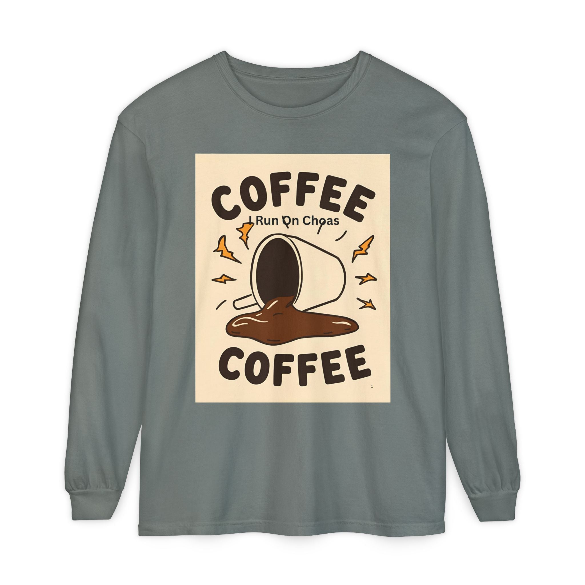 Coffee Coffee Unisex Garment-dyed Long Sleeve T-Shirt