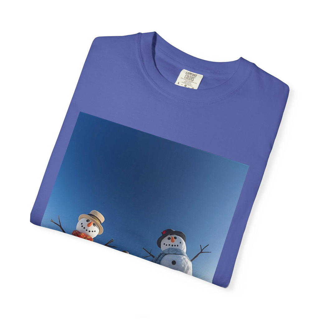 Festive Christmas Snowman Winter T-Shirt | Cozy Unisex Tee for Holiday Celebrations, Winter Apparel, Christmas Gift, Snow Fun