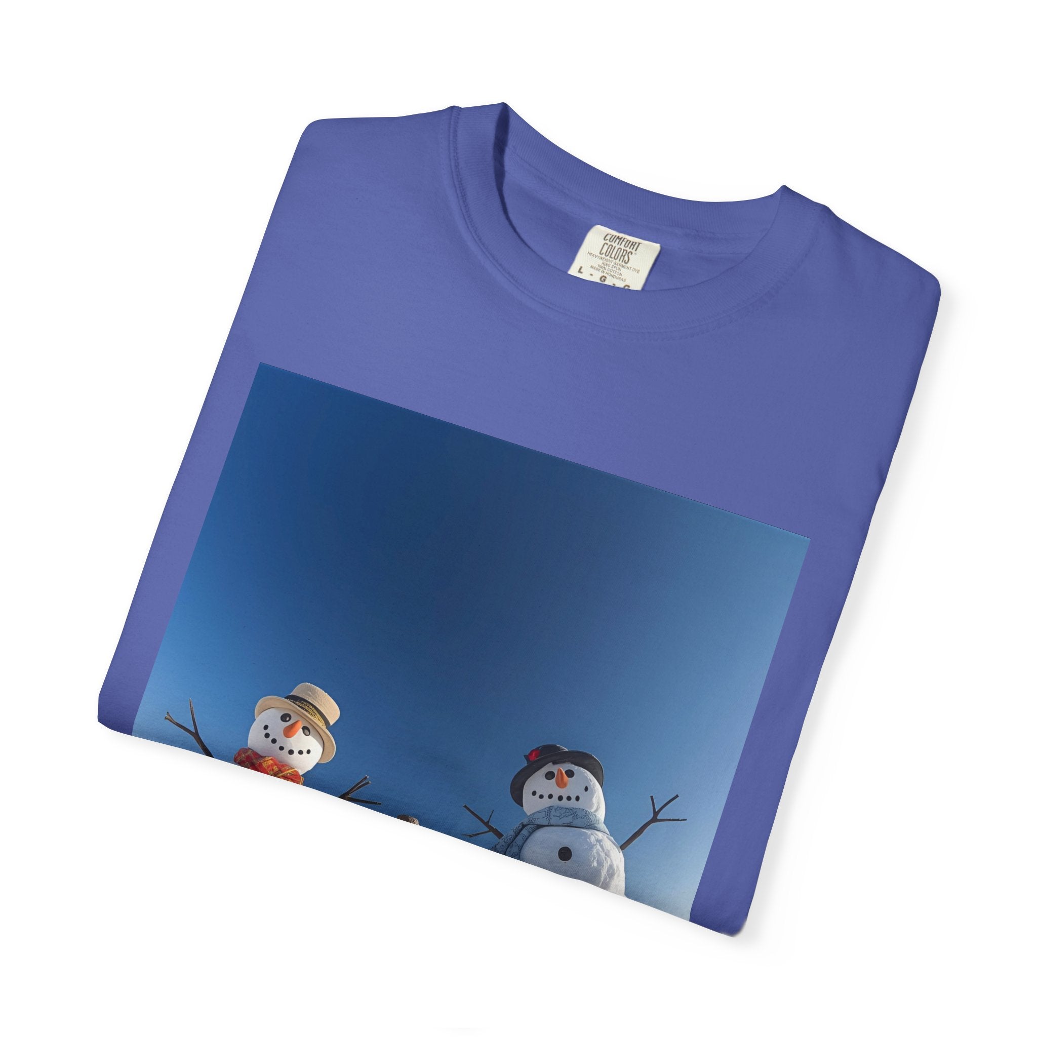 Festive Christmas Snowman Winter T-Shirt | Cozy Unisex Tee for Holiday Celebrations, Winter Apparel, Christmas Gift, Snow Fun