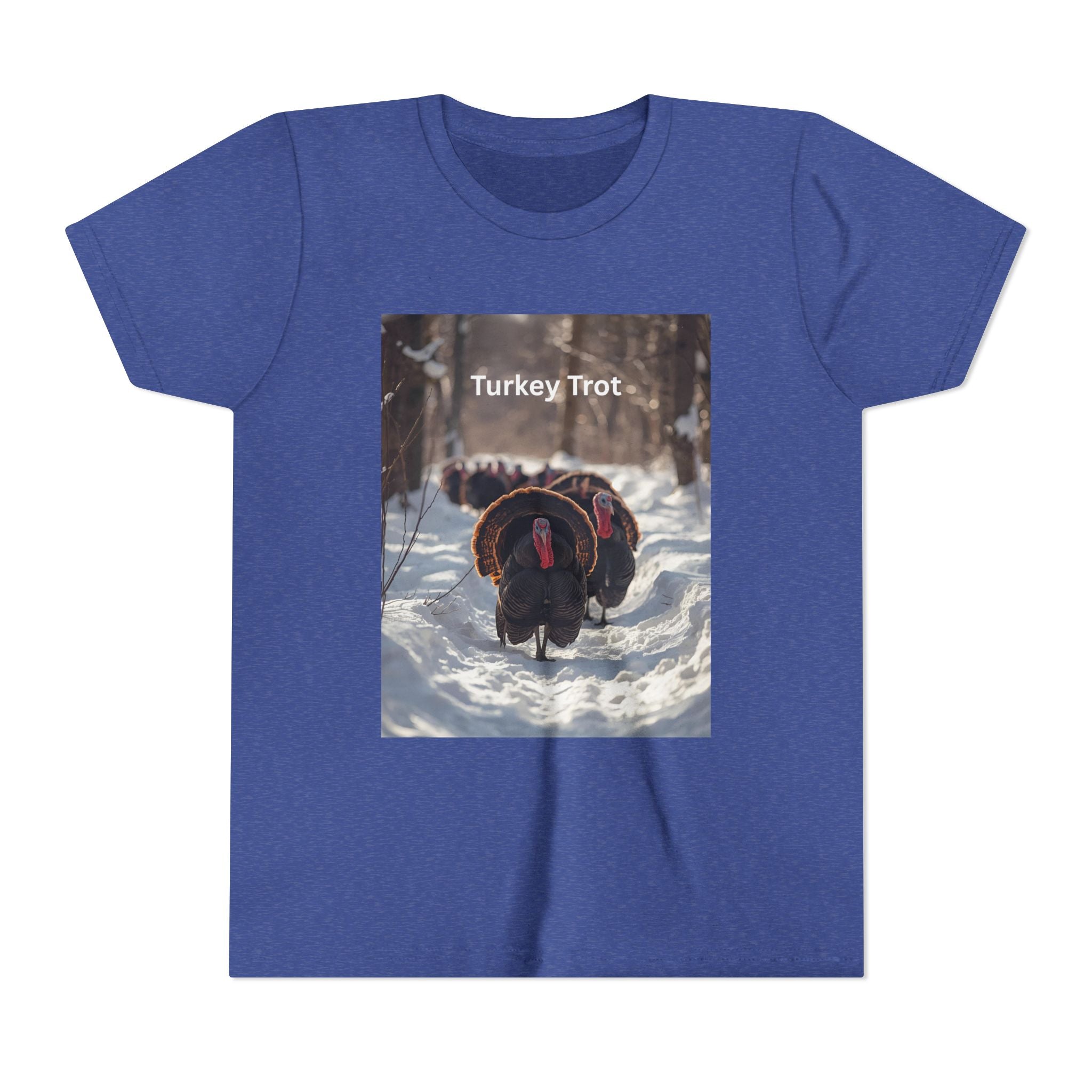 Thanksgiving Turkey Trot Youth Tee, Cute Holiday Shirt, Fall Apparel, Kids Thanksgiving Outfit, Funny Tee for Celebration