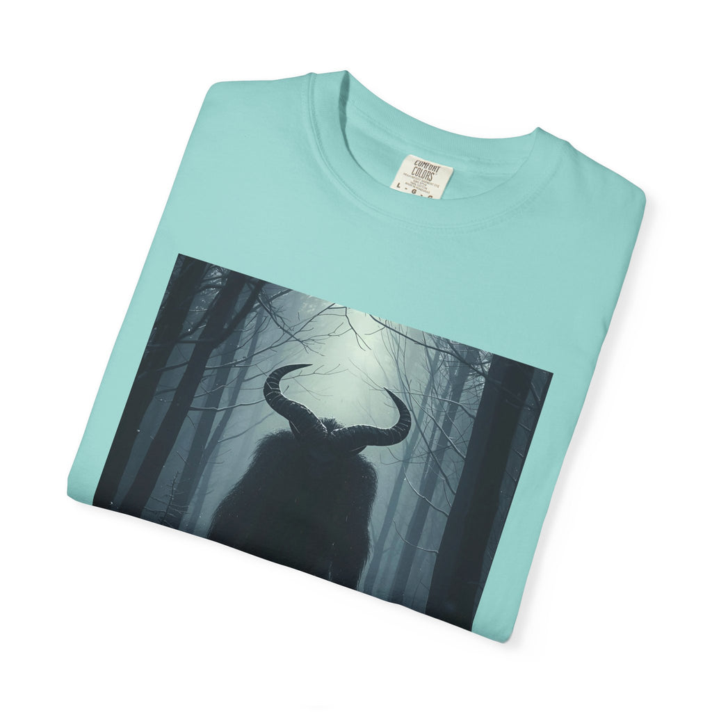 Spooky Forest Creature T-Shirt | Unisex Garment-Dyed Tee | Nature Lover Apparel, Graphic Tee, Gift for Him, Outdoor Adventure Wear