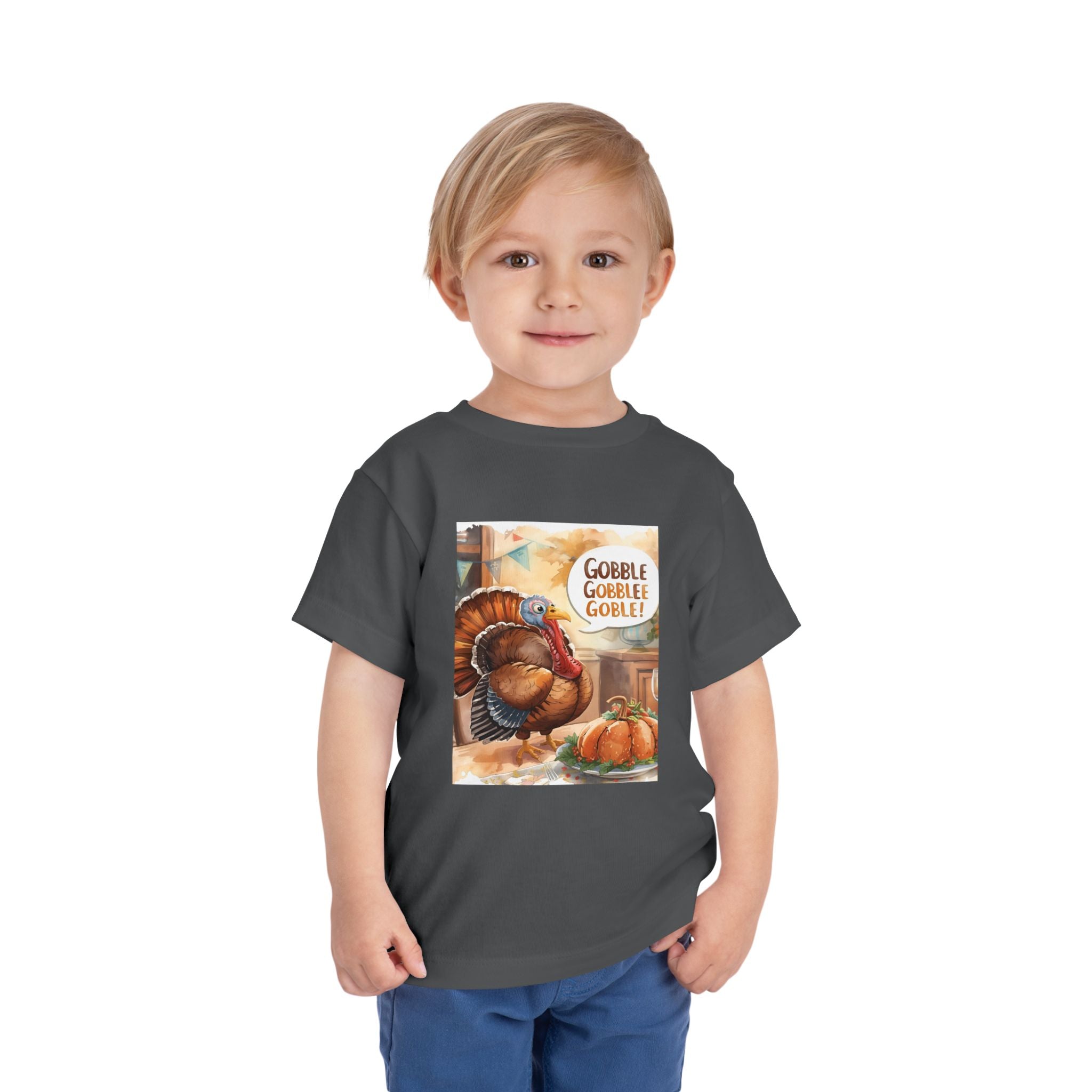 Thanksgiving Turkey Toddler Short Sleeve Tee
