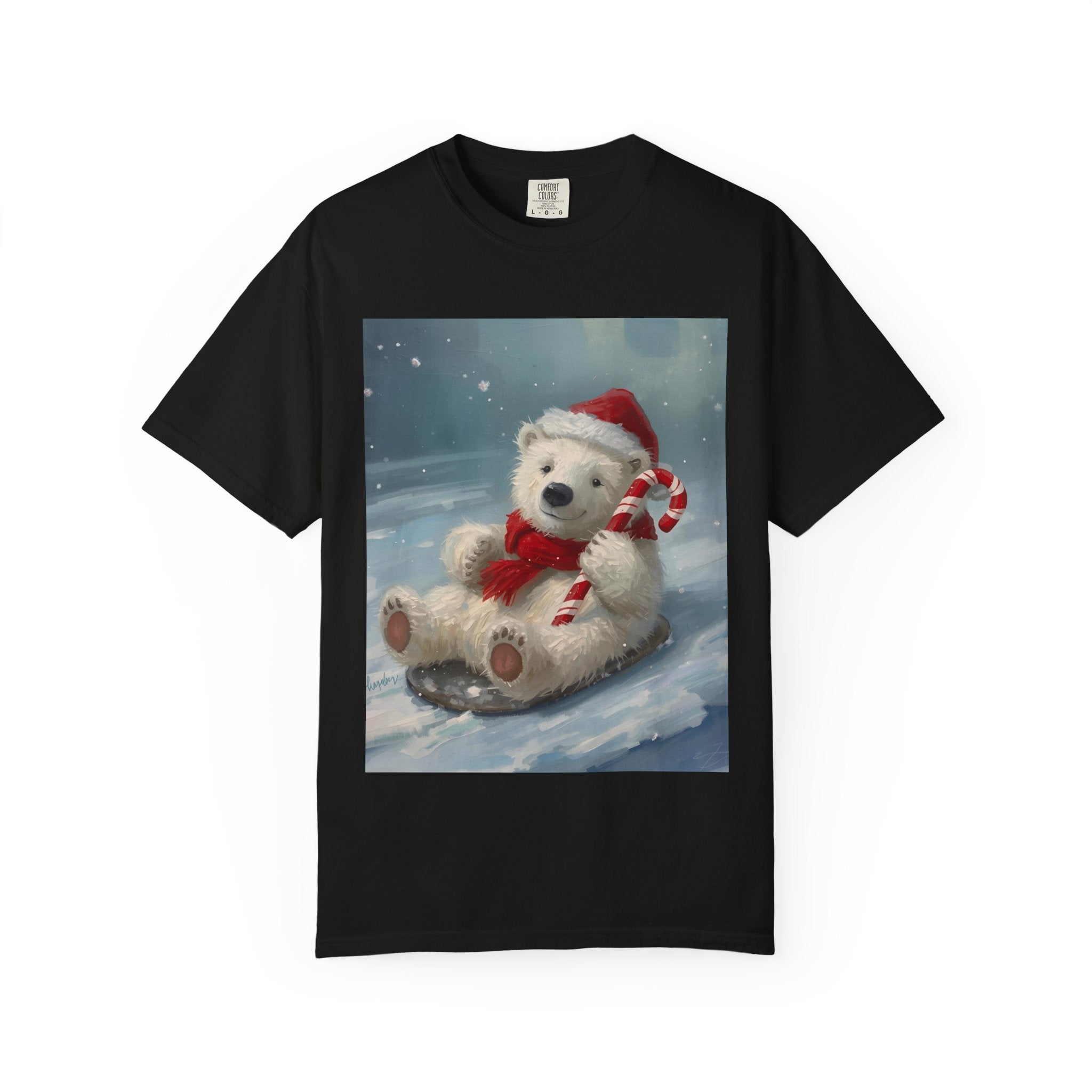 Cozy Christmas Bear T-Shirt, Winter Apparel, Holiday Gift, Family Matching Tee, Cute Polar Bear Design, Festive Outfit