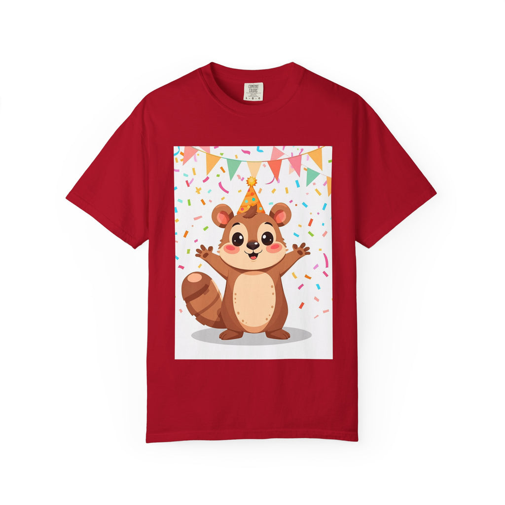 Adorable Party Animal Squirl T-Shirt - Birthday Gift, Unisex Tee, Celebration Apparel, Cute Animal Print, Fun Gift Idea
