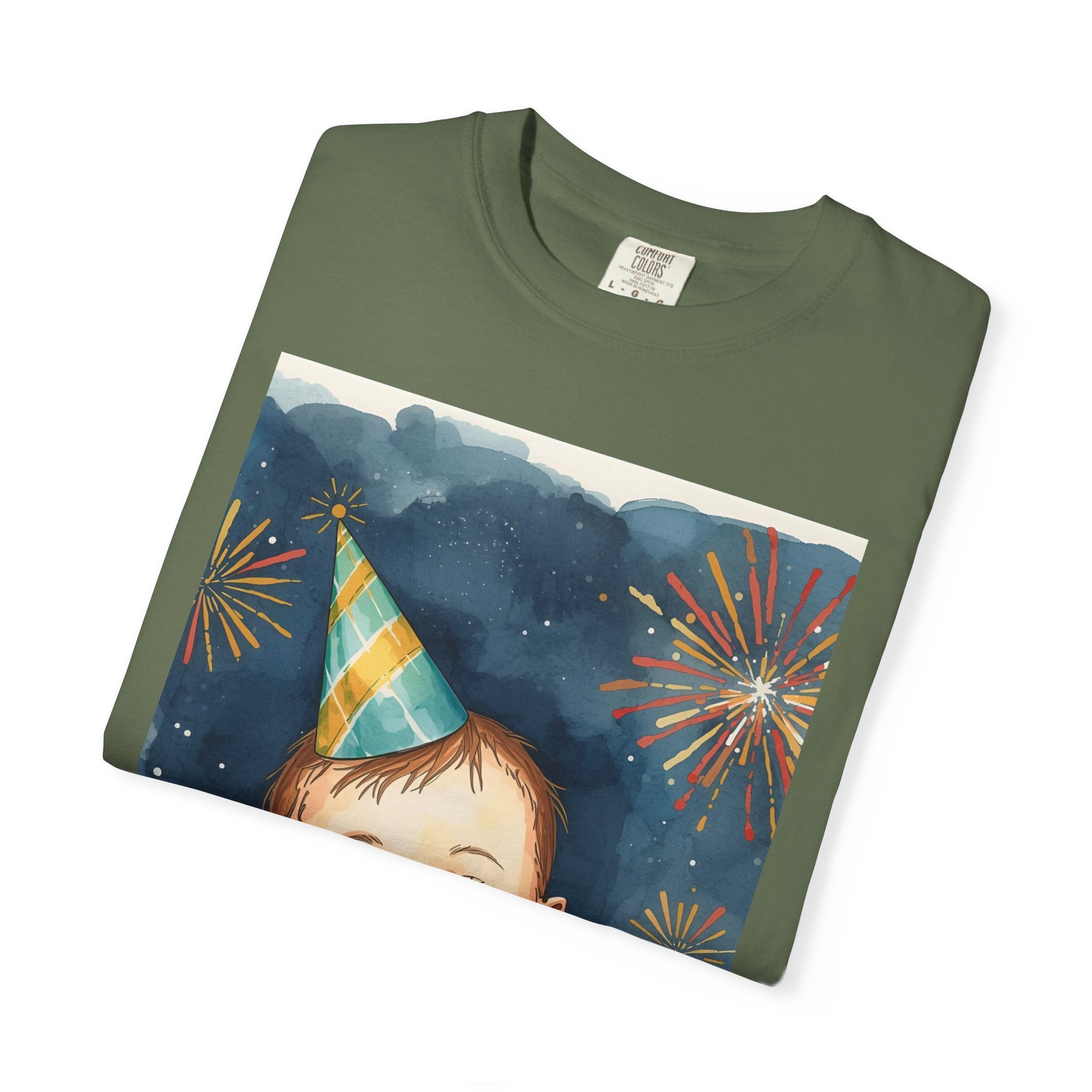 New Year's Baby T-Shirt, Unisex Garment-Dyed Tee, Cute Holiday Shirt, Baby Celebration Apparel, Party Outfit, New Year Gift