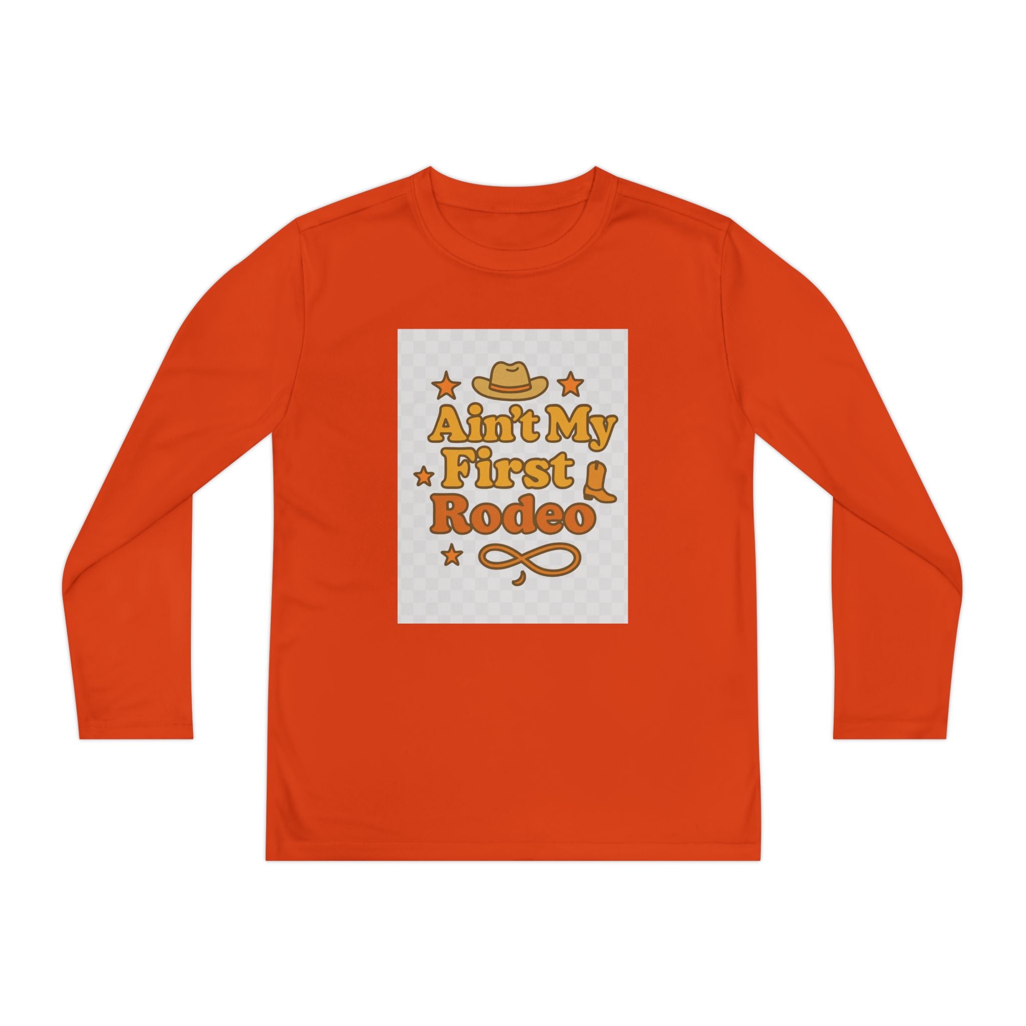Ain't My First Rodeo Youth Long Sleeve Competitor Tee