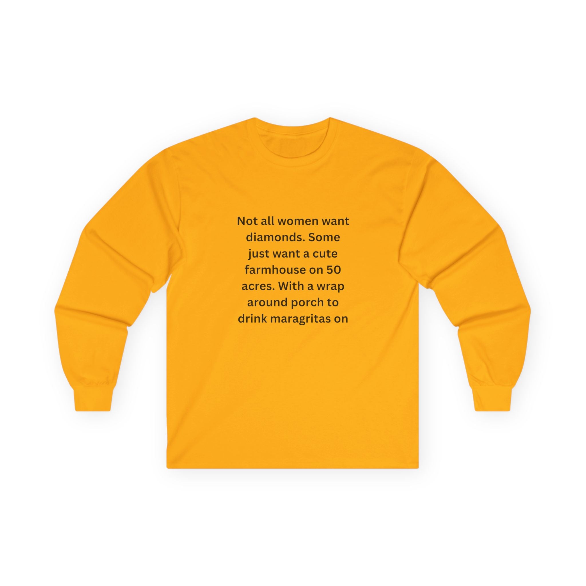 Farmhouse Dreams Long Sleeve Tee - Cute Gift for Women, Relaxed Fit Shirt, Cozy Casual Wear, Farm Life Inspiration, Gift for Her