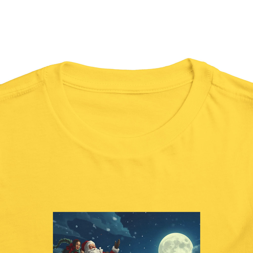 Christmas Santa Sleigh Toddler Short Sleeve Tee