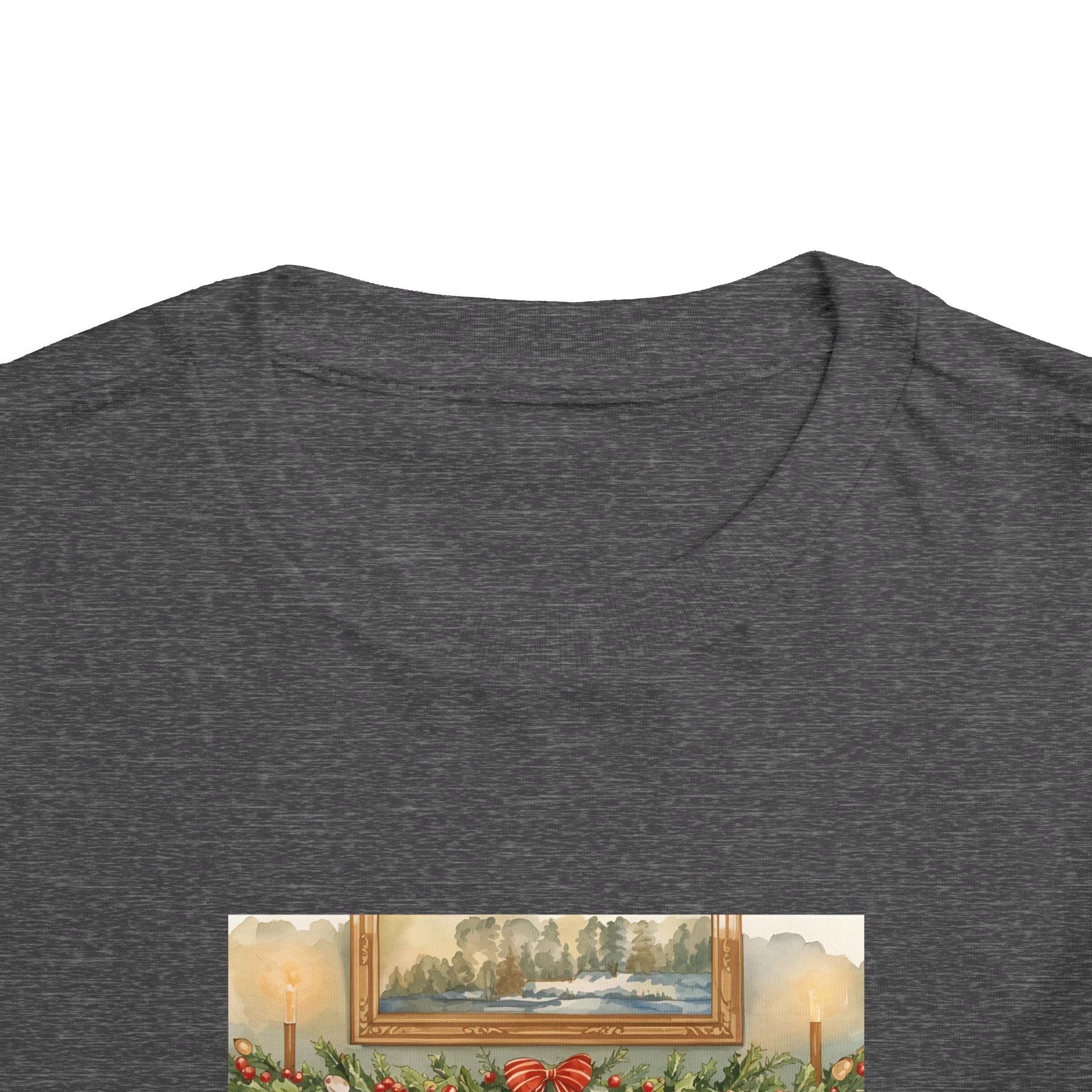 Christmas Stocking Fireplace Toddler Short Sleeve Tee