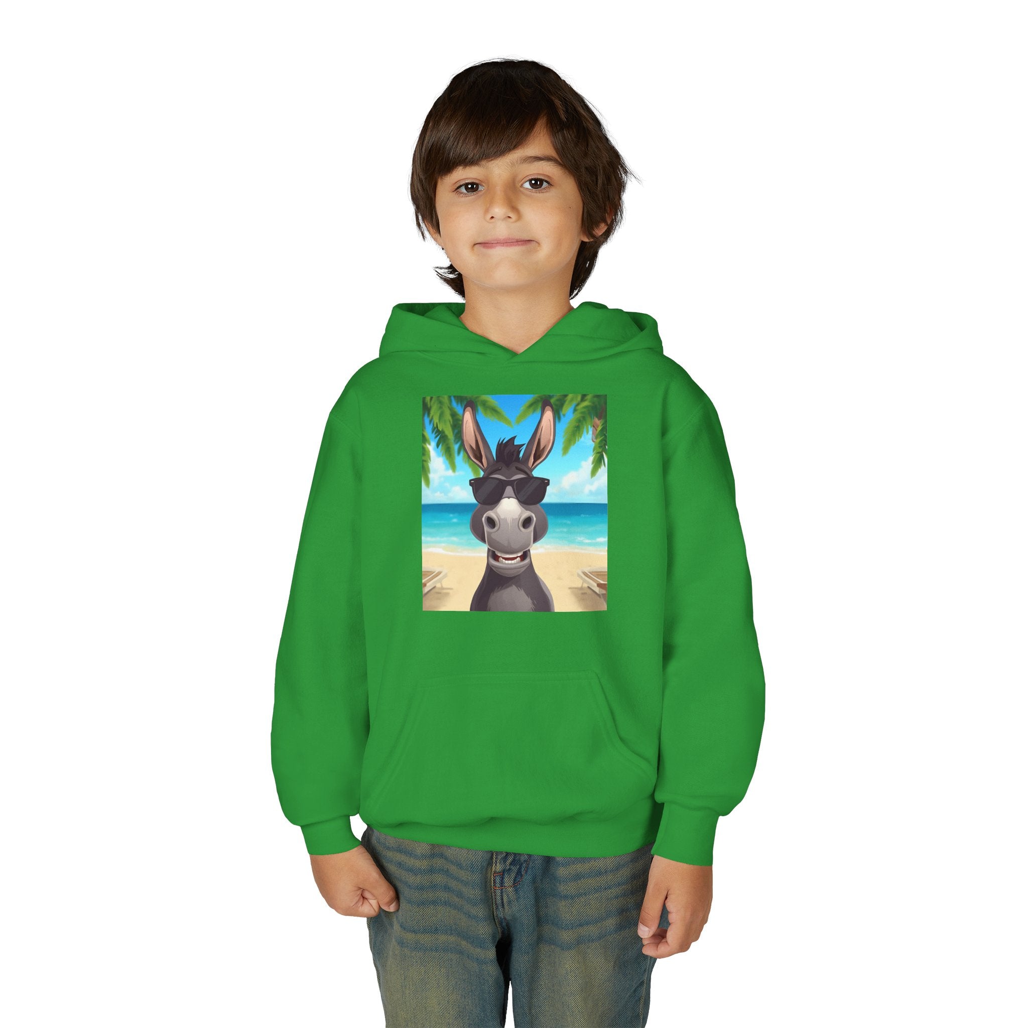 Donkey Beach Vibes Youth Heavy Blend Hooded Sweatshirt
