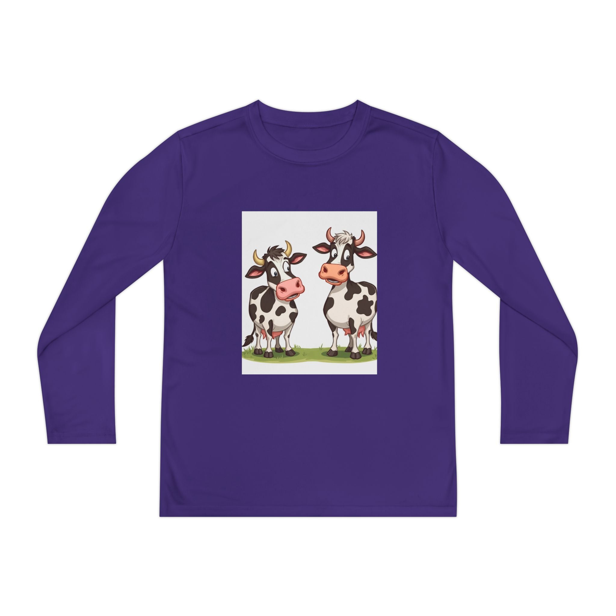 Cute Cows Youth Long Sleeve Competitor Tee
