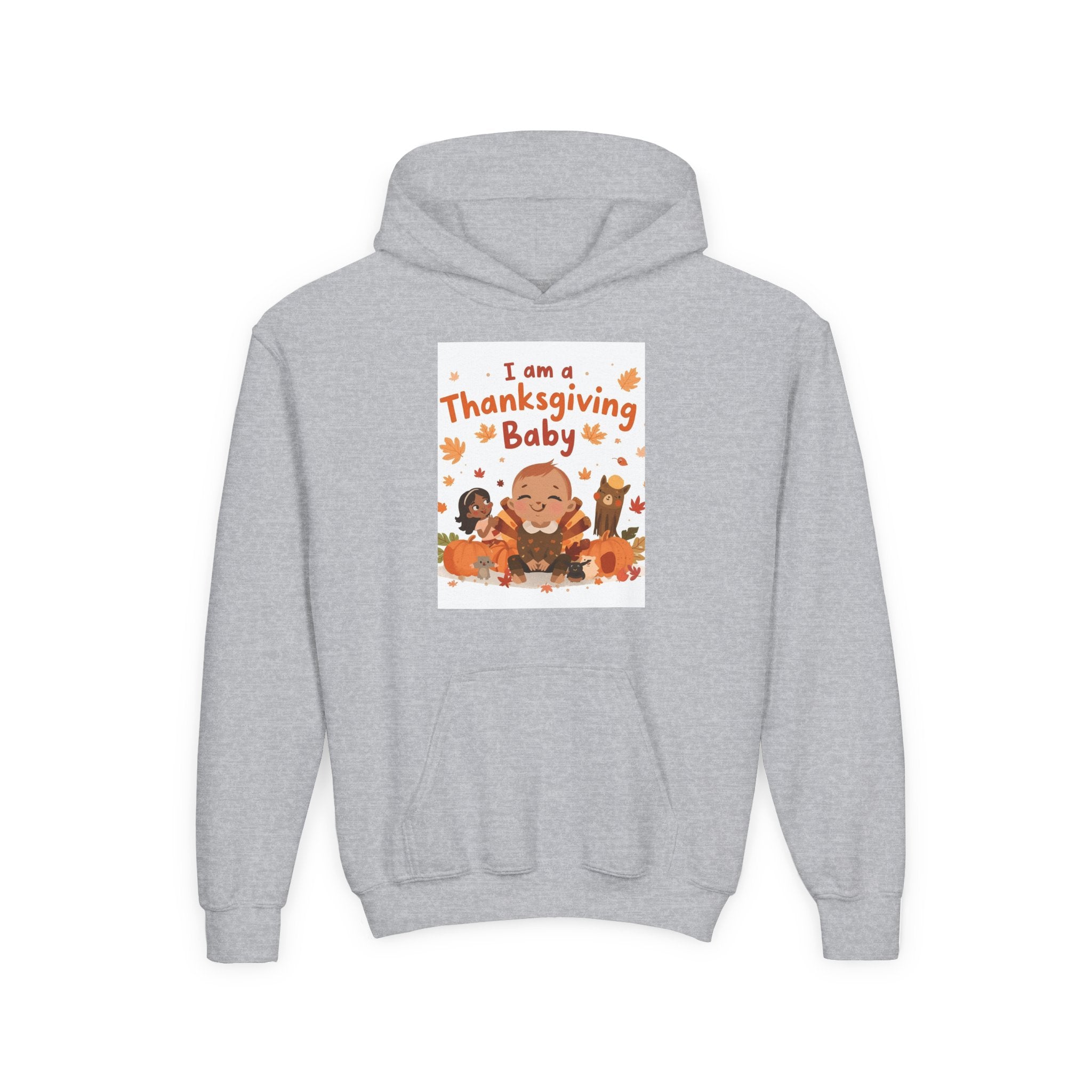 I'm A Thanksgiving Baby Youth Heavy Blend Hooded Sweatshirt