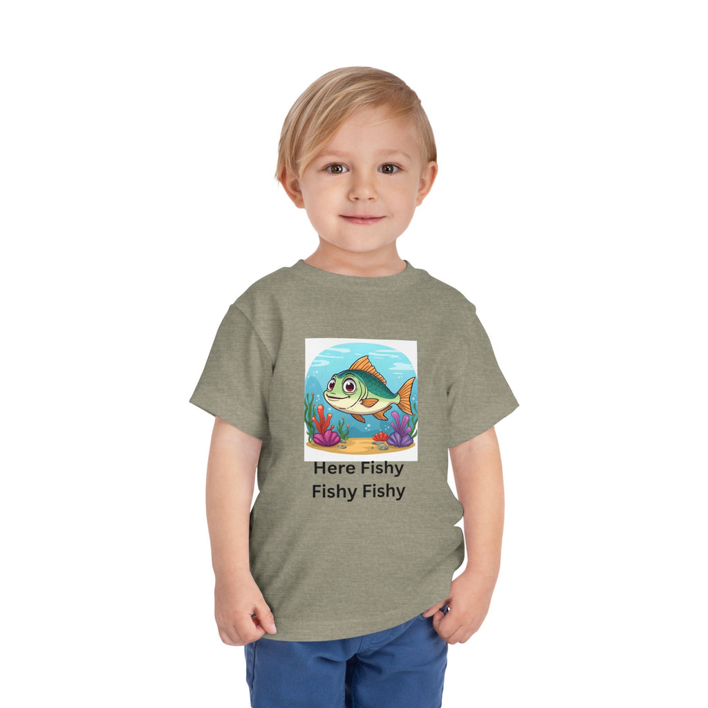 Here Fishy Fishy Fishy Toddler Short Sleeve Tee