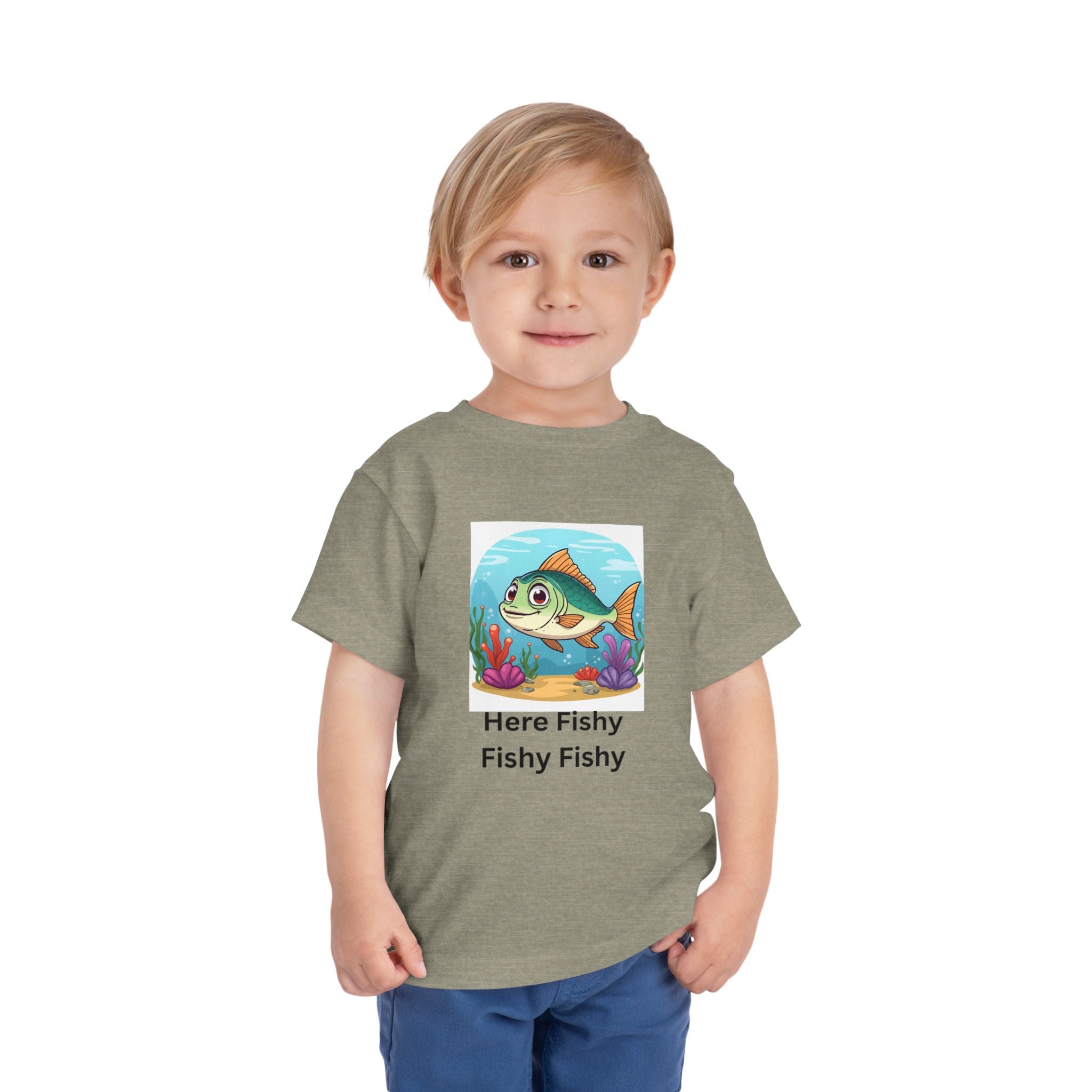 Here Fishy Fishy Fishy Toddler Short Sleeve Tee